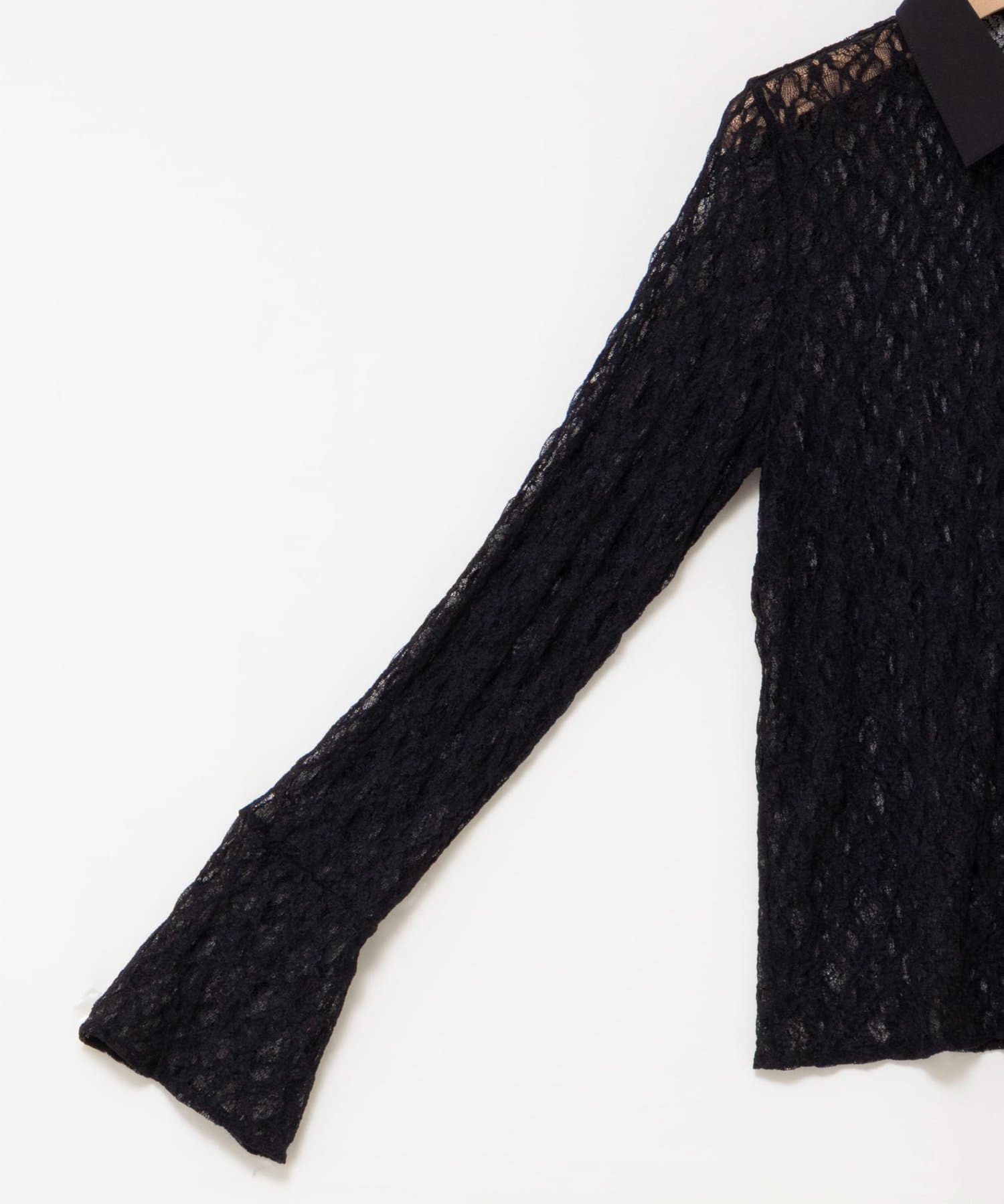 NOLLEY'S(ノーリーズ) 【MAQWEL/マクウェル】ウォッシャブルストレッチレースシャツ