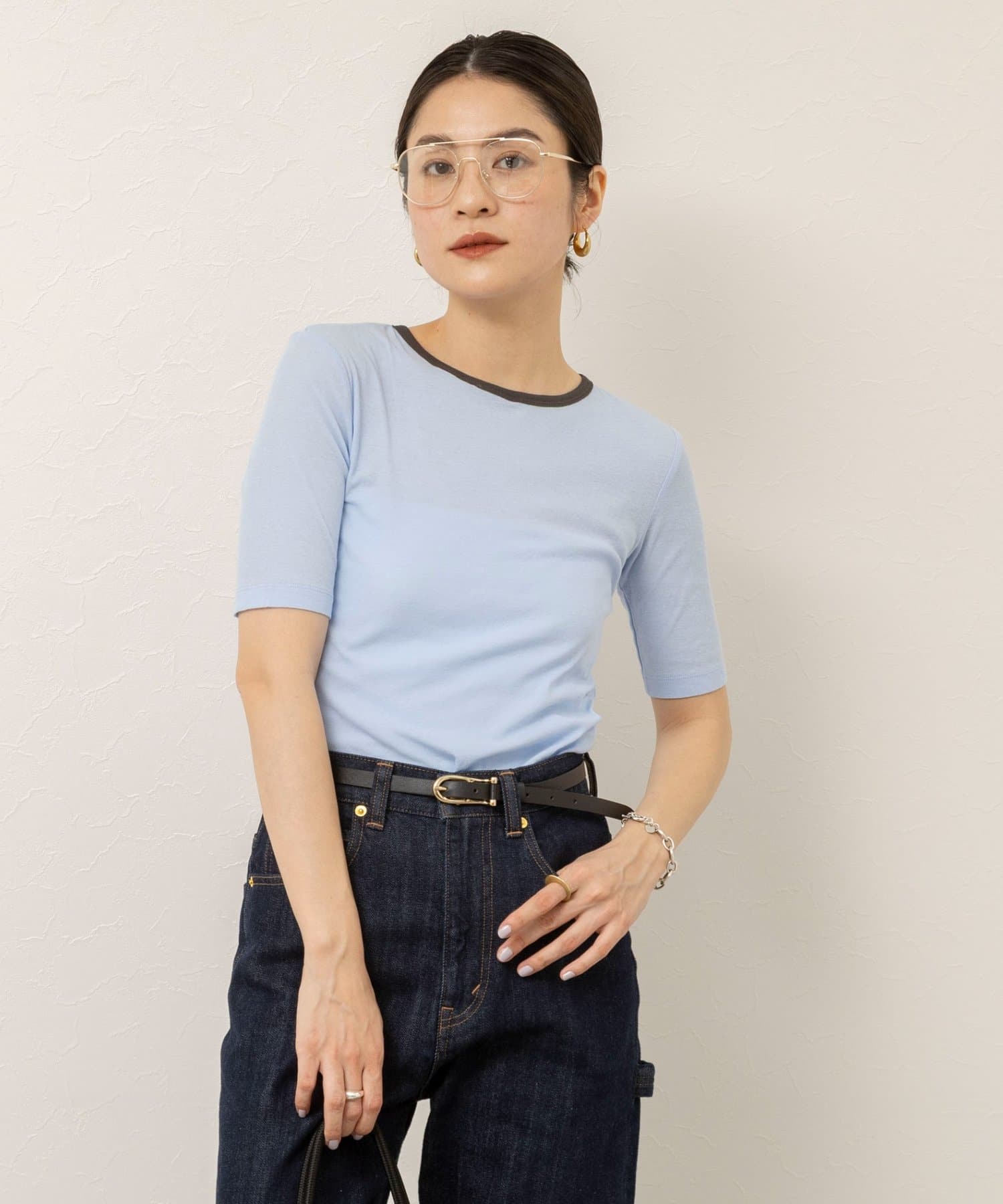 NOLLEY'S(ノーリーズ) 【MAQWEL/マクウェル】ウォッシャブルバックリボン五分袖プルオーバー