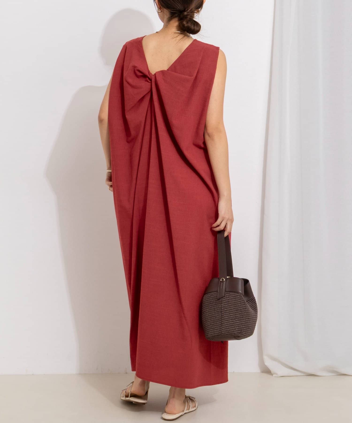 NOLLEY'S(ノーリーズ) 【WEB限定】ウォッシャブルバックツイストドレス