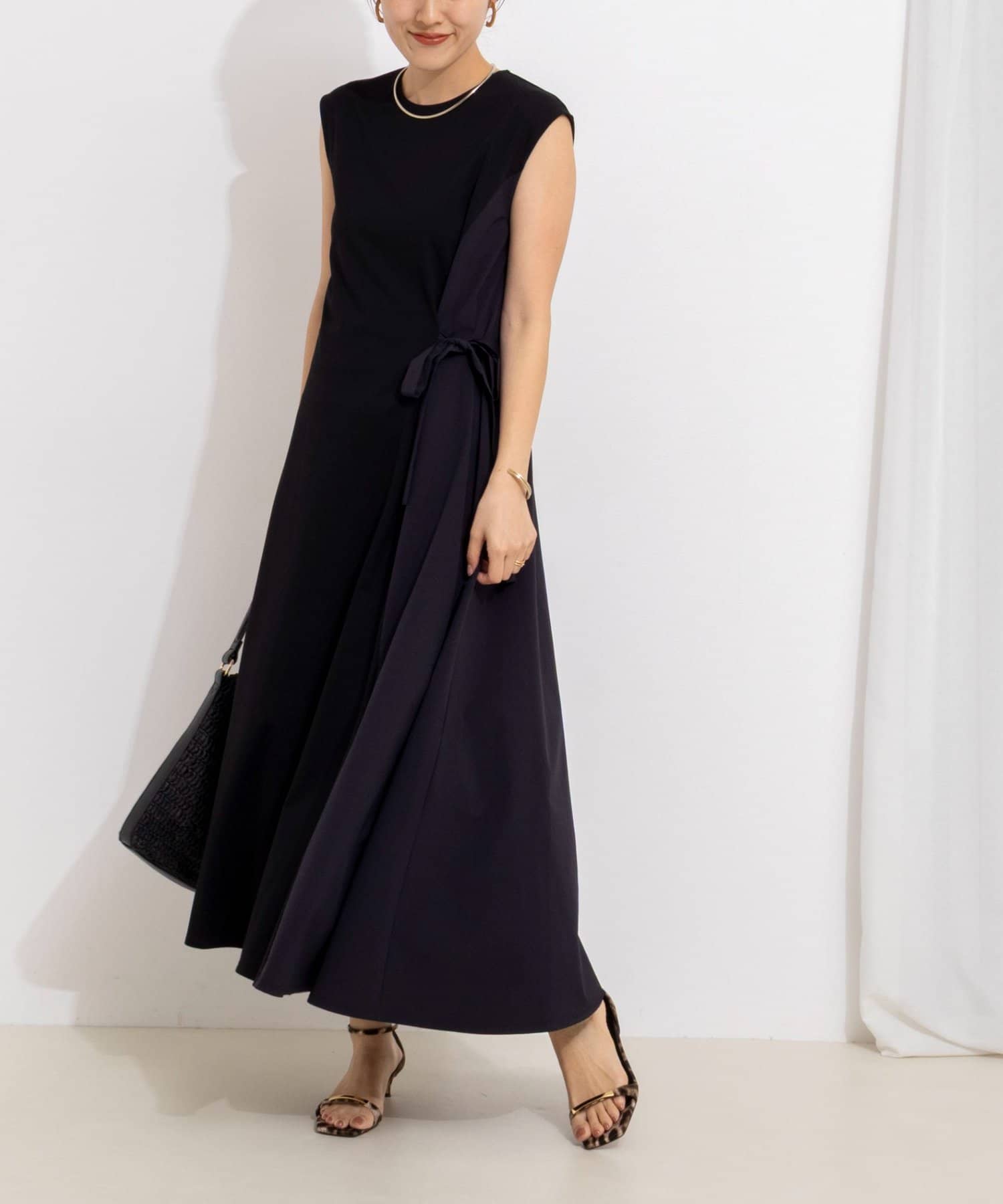 NOLLEY'S(ノーリーズ) ウォッシャブル布帛切り替えワンピース