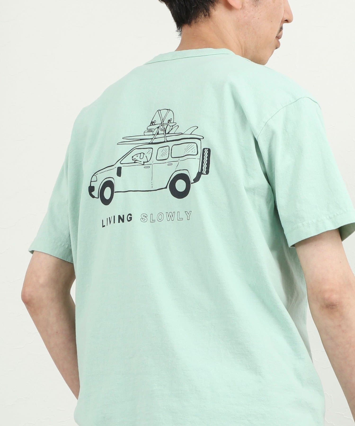 NOLLEY'S(ノーリーズ) 別注 SLOWLY WAGON プリントTシャツ