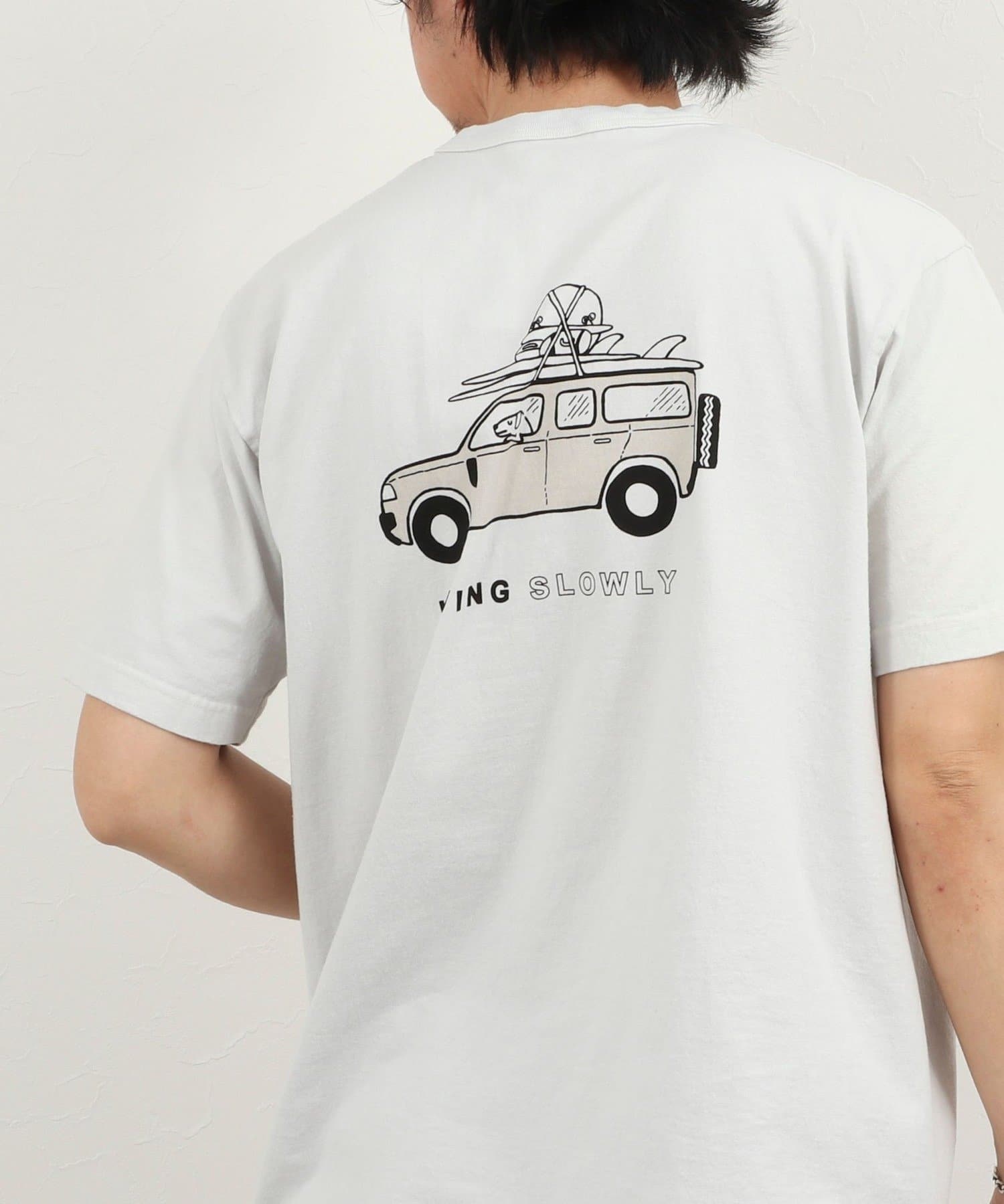 NOLLEY'S(ノーリーズ) 別注 SLOWLY WAGON プリントTシャツ