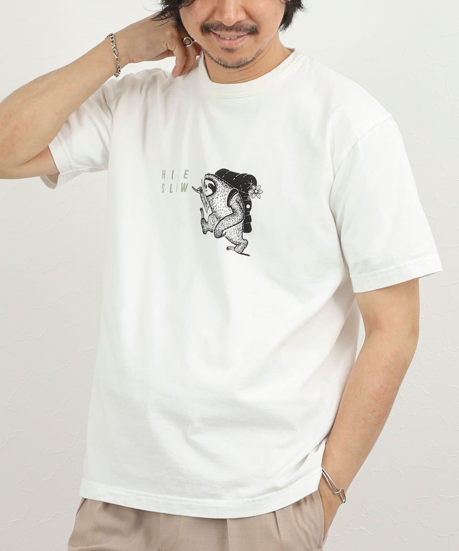 NOLLEY'S(ノーリーズ) 別注 ナマケモノ プリントTシャツ