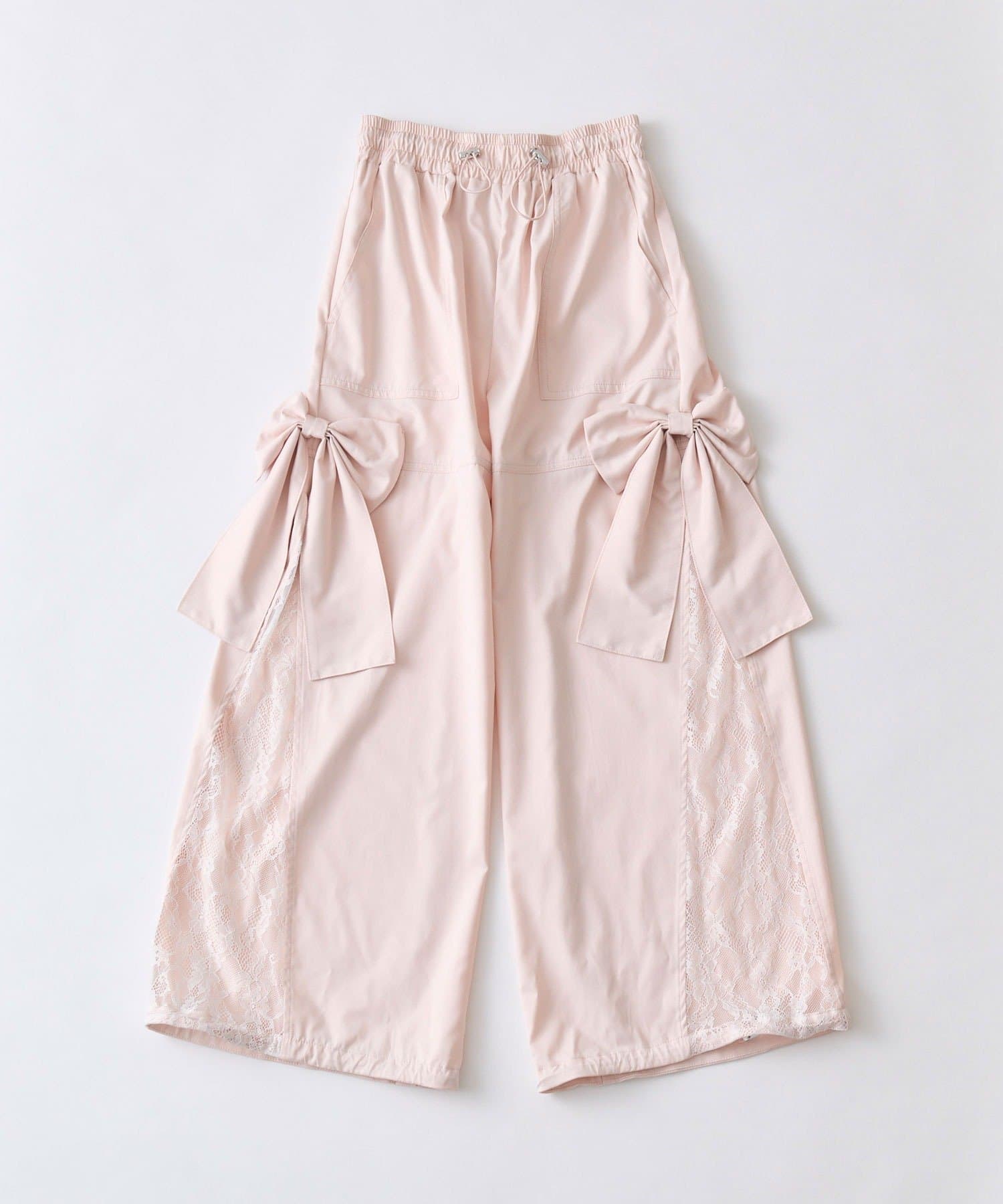 OLIVE des OLIVE(オリーブ デ オリーブ) サイドレースリボンカーゴパンツ