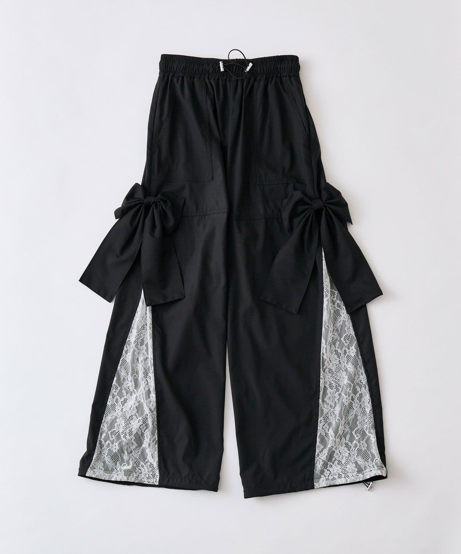 OLIVE des OLIVE(オリーブ デ オリーブ) サイドレースリボンカーゴパンツ