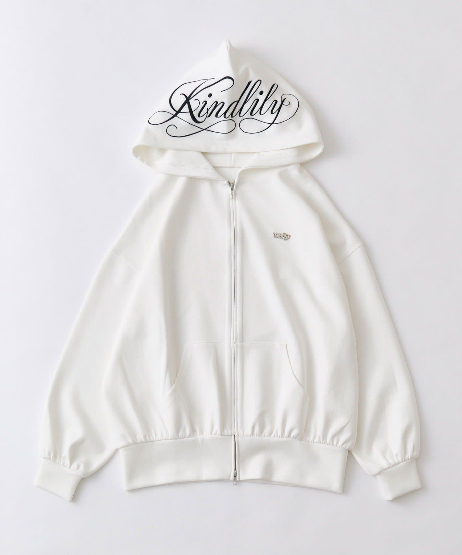 OLIVE des OLIVE(オリーブ デ オリーブ) フードロゴ刺繍キラキラパーカー