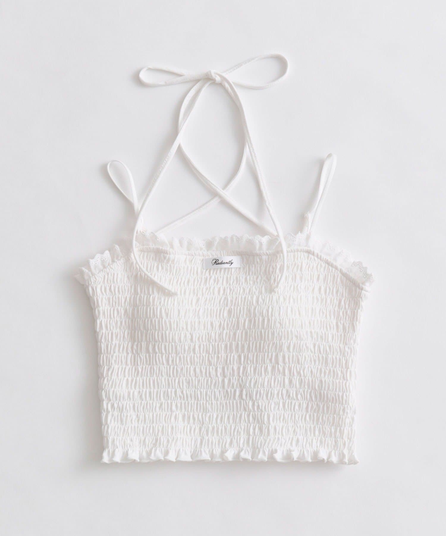 OLIVE des OLIVE(オリーブ デ オリーブ) 綿レースシャーリングキャミ