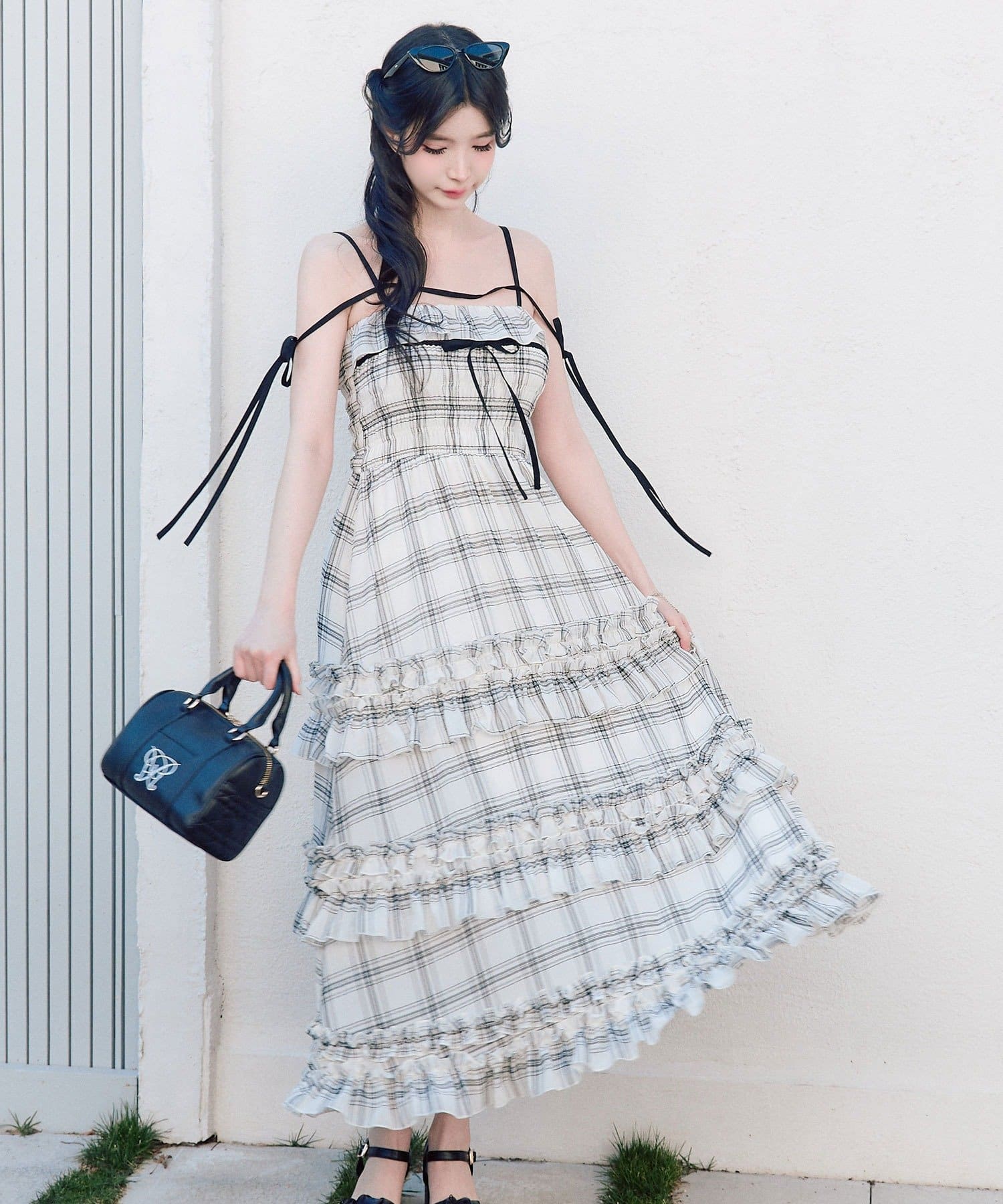 OLIVE des OLIVE(オリーブ デ オリーブ) Saxe flower stroll ロングワンピ