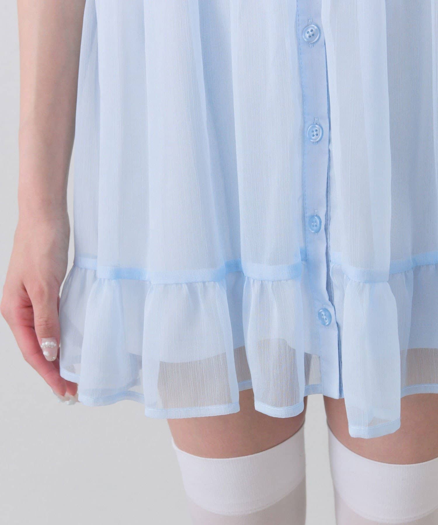 OLIVE des OLIVE(オリーブ デ オリーブ) Saxe Flower Stroll ミニワンピース