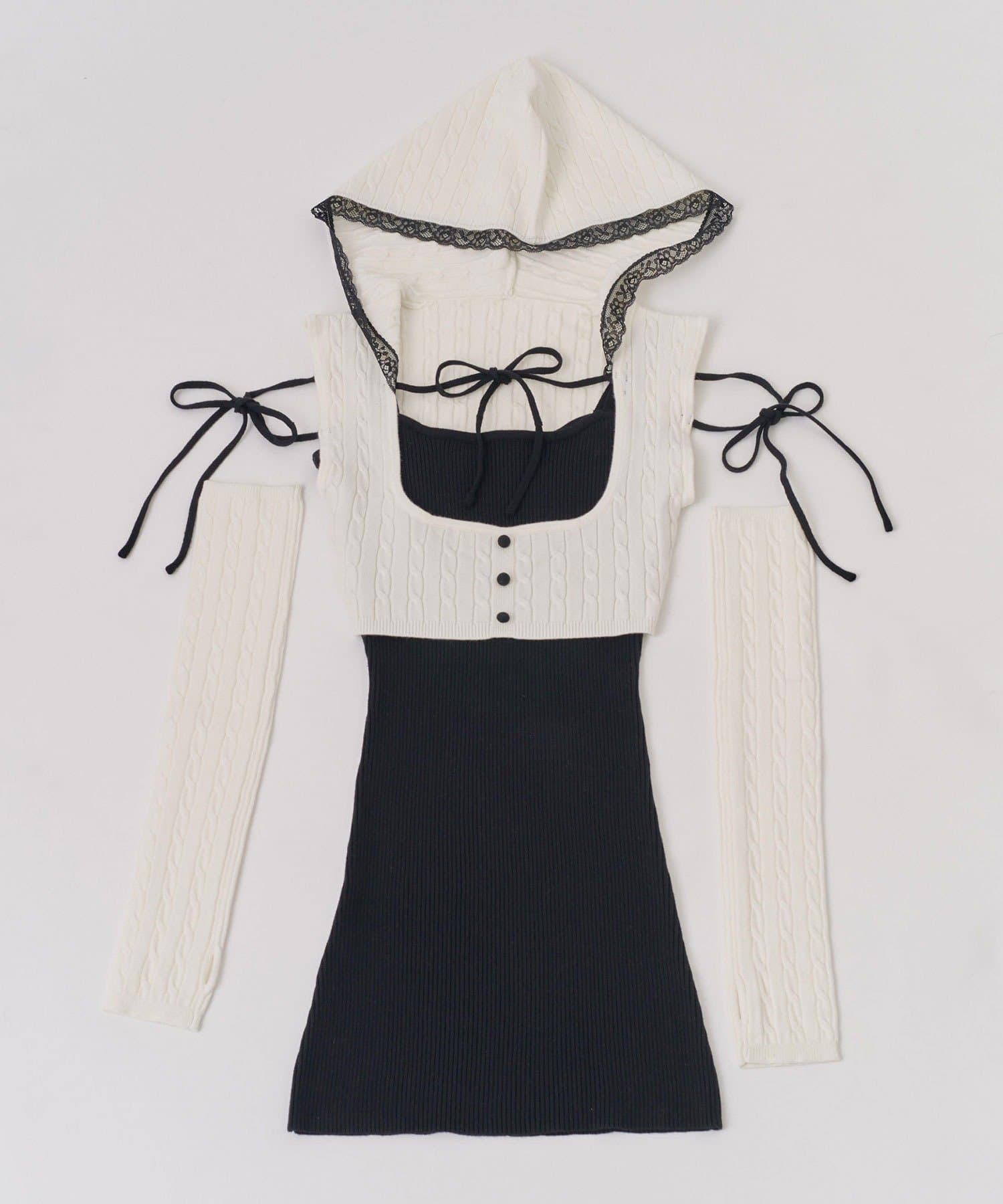 Belle Charme(ベルシャルム) Arm Warmers Knit Onepice