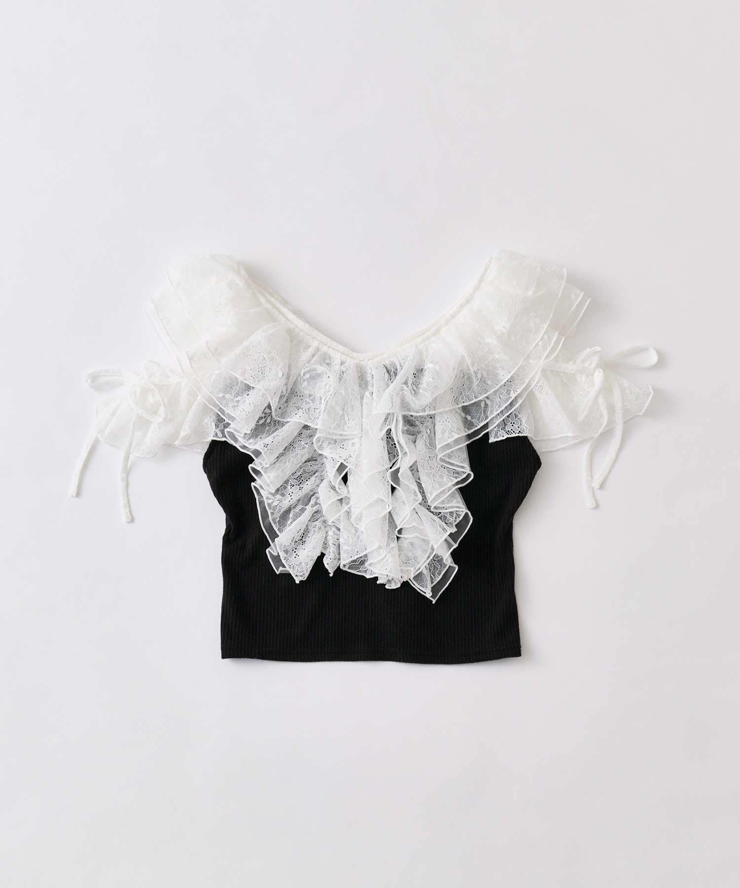 Belle Charme(ベルシャルム) Elegant Frill Lace Tops