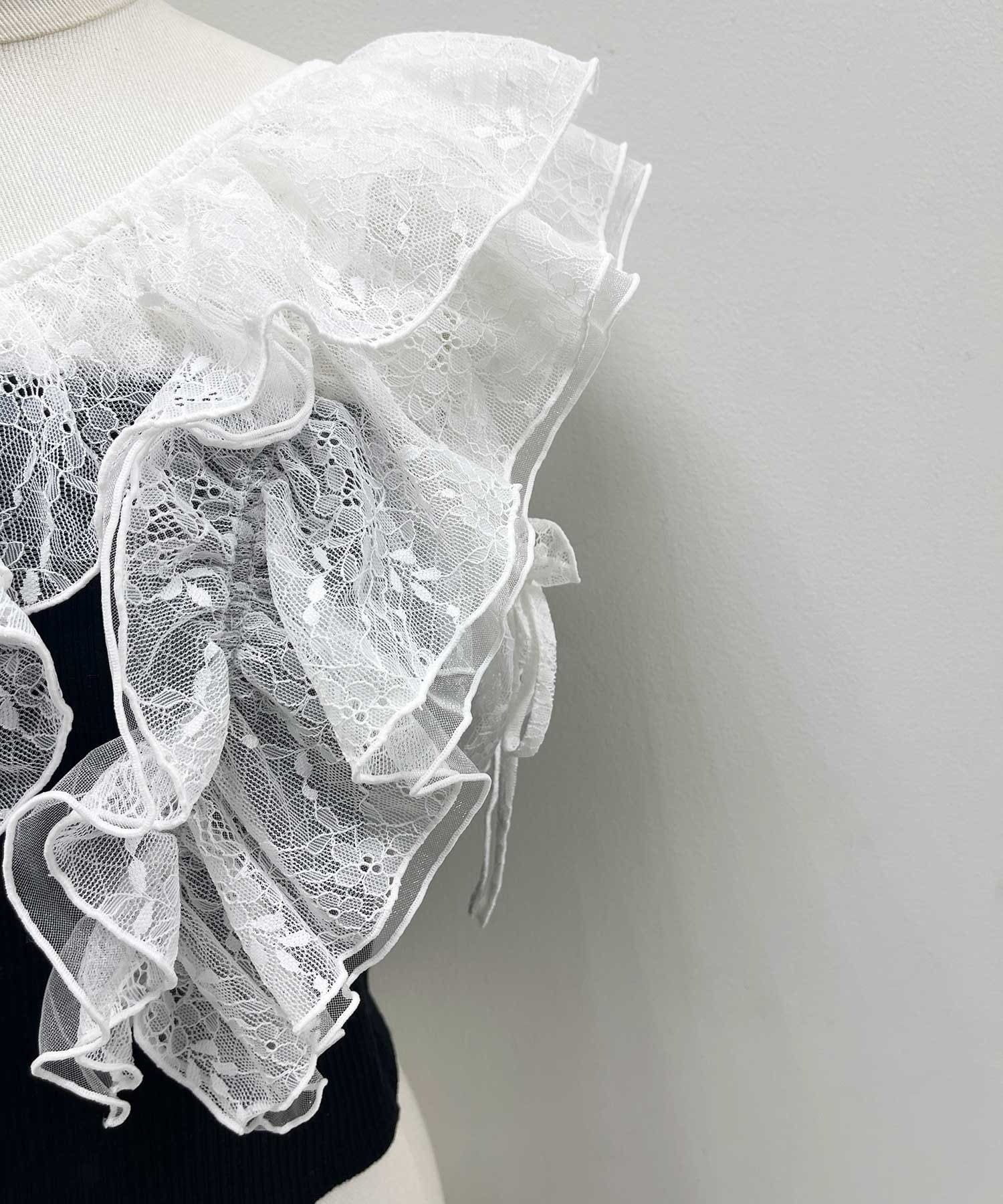 Belle Charme(ベルシャルム) Elegant Frill Lace Tops