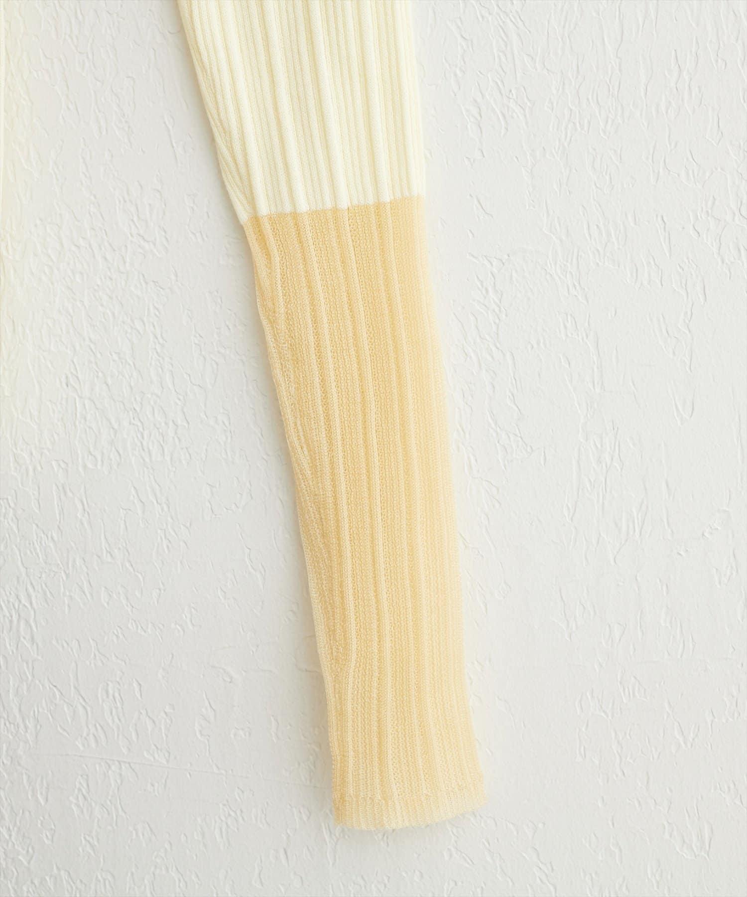 natural couture(ナチュラルクチュール) リネンタッチランダムリブプルオーバー