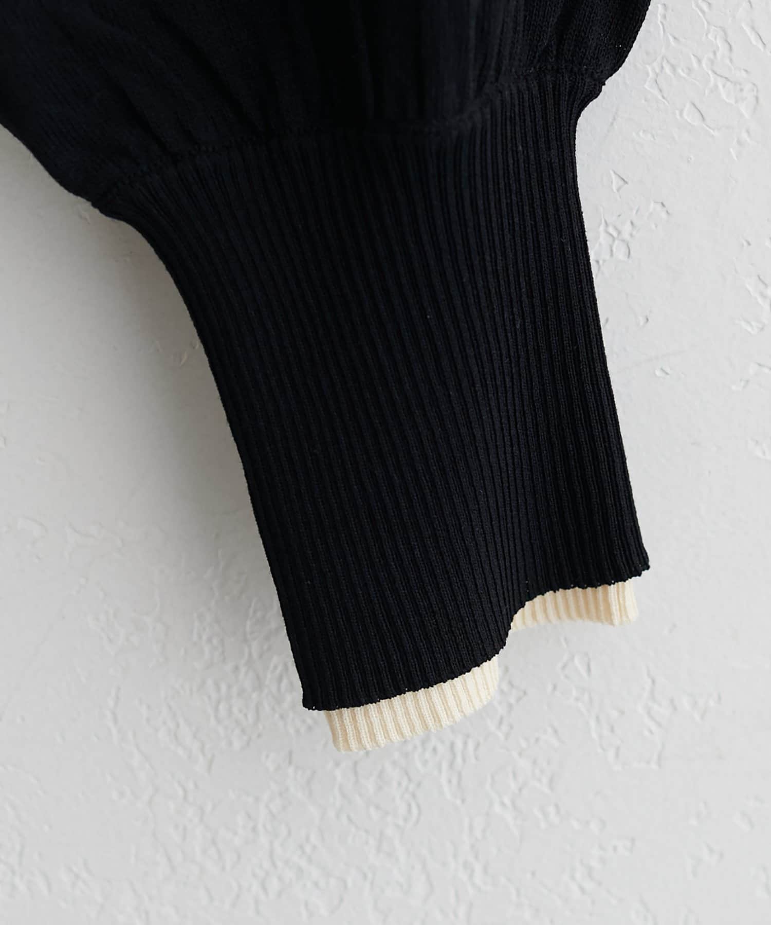 natural couture(ナチュラルクチュール) 裾配色ハトメバー釦カーディガン