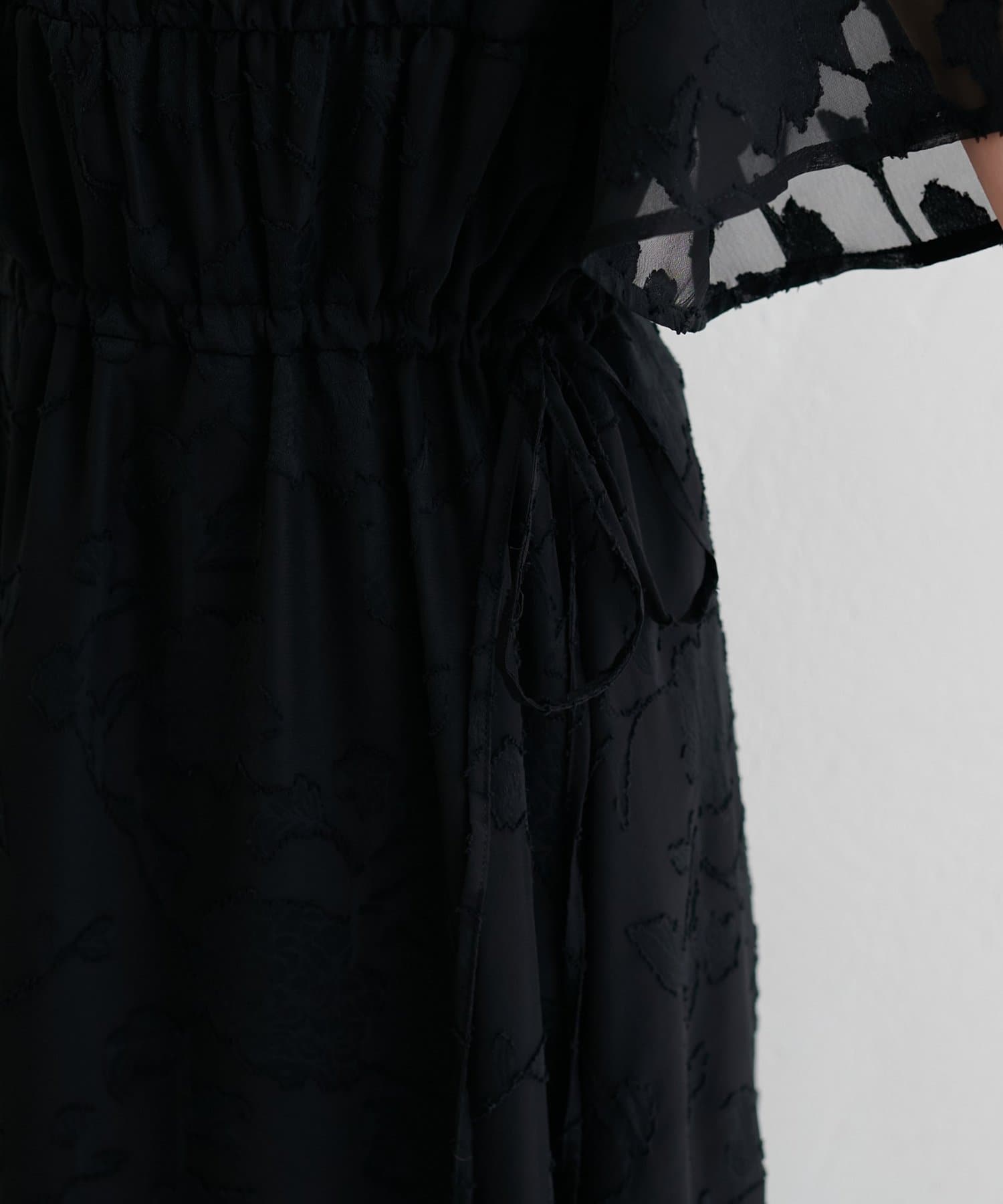 natural couture(ナチュラルクチュール) ジャガードウエストリボンワンピース