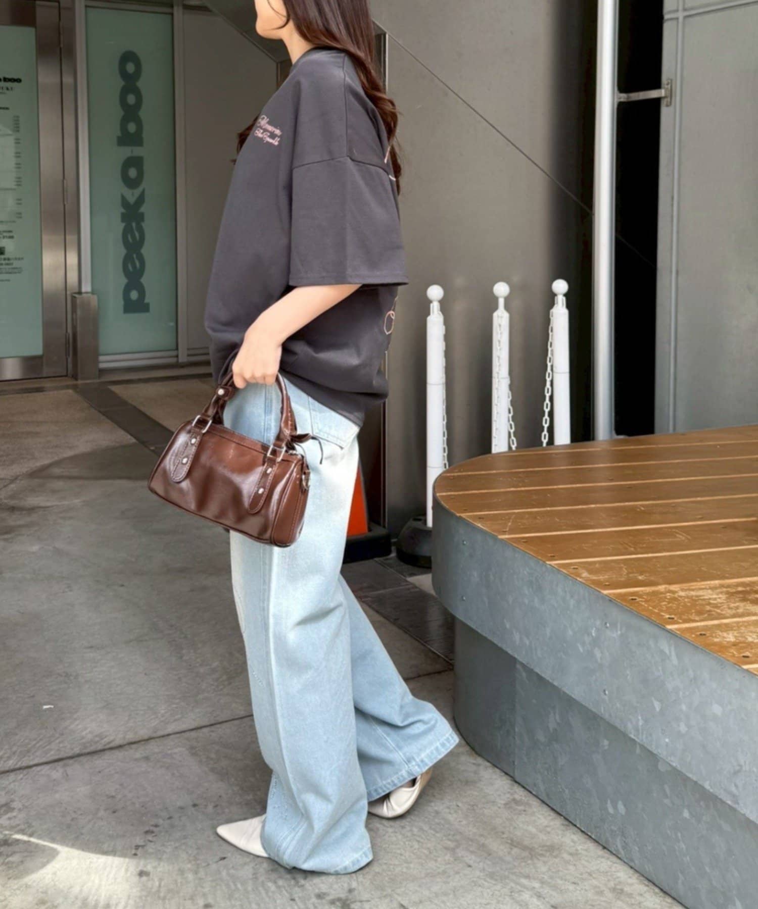 NICE CLAUP / OLIVE des OLIVE OUTLET(ナイスクラップ  / オリーブ デ オリーブ アウトレット) 【continuer】レースウサギBIGTシャツ