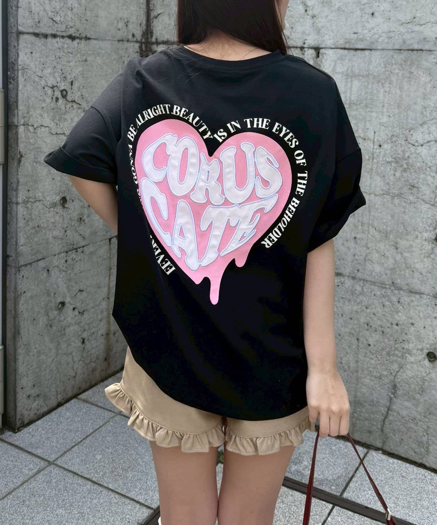 NICE CLAUP / OLIVE des OLIVE OUTLET(ナイスクラップ  / オリーブ デ オリーブ アウトレット) 【continuer】とろーりハートBIGTシャツ