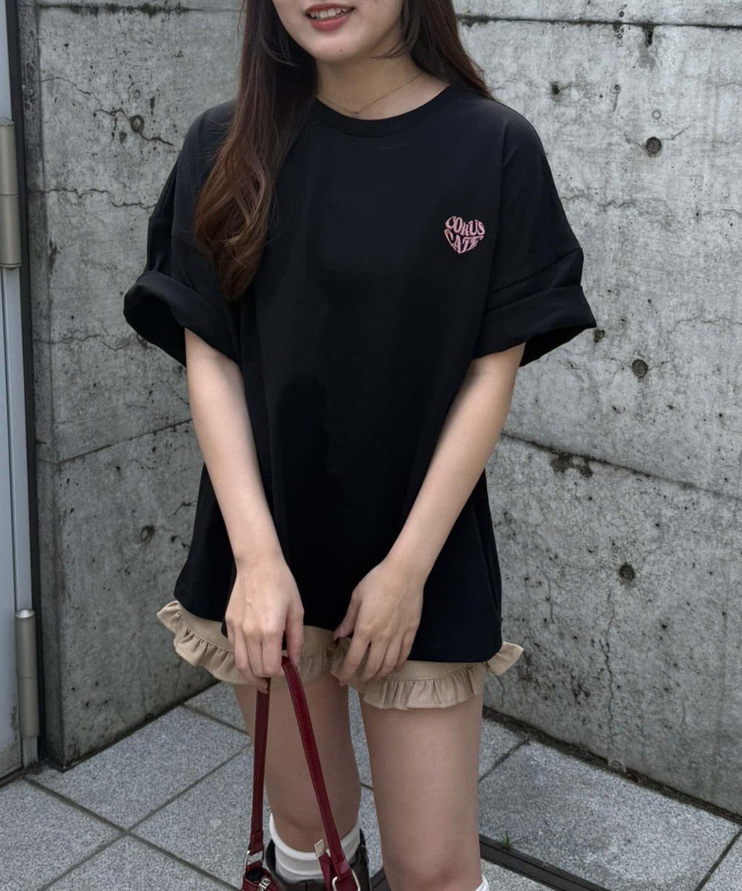 NICE CLAUP / OLIVE des OLIVE OUTLET(ナイスクラップ  / オリーブ デ オリーブ アウトレット) 【continuer】とろーりハートBIGTシャツ