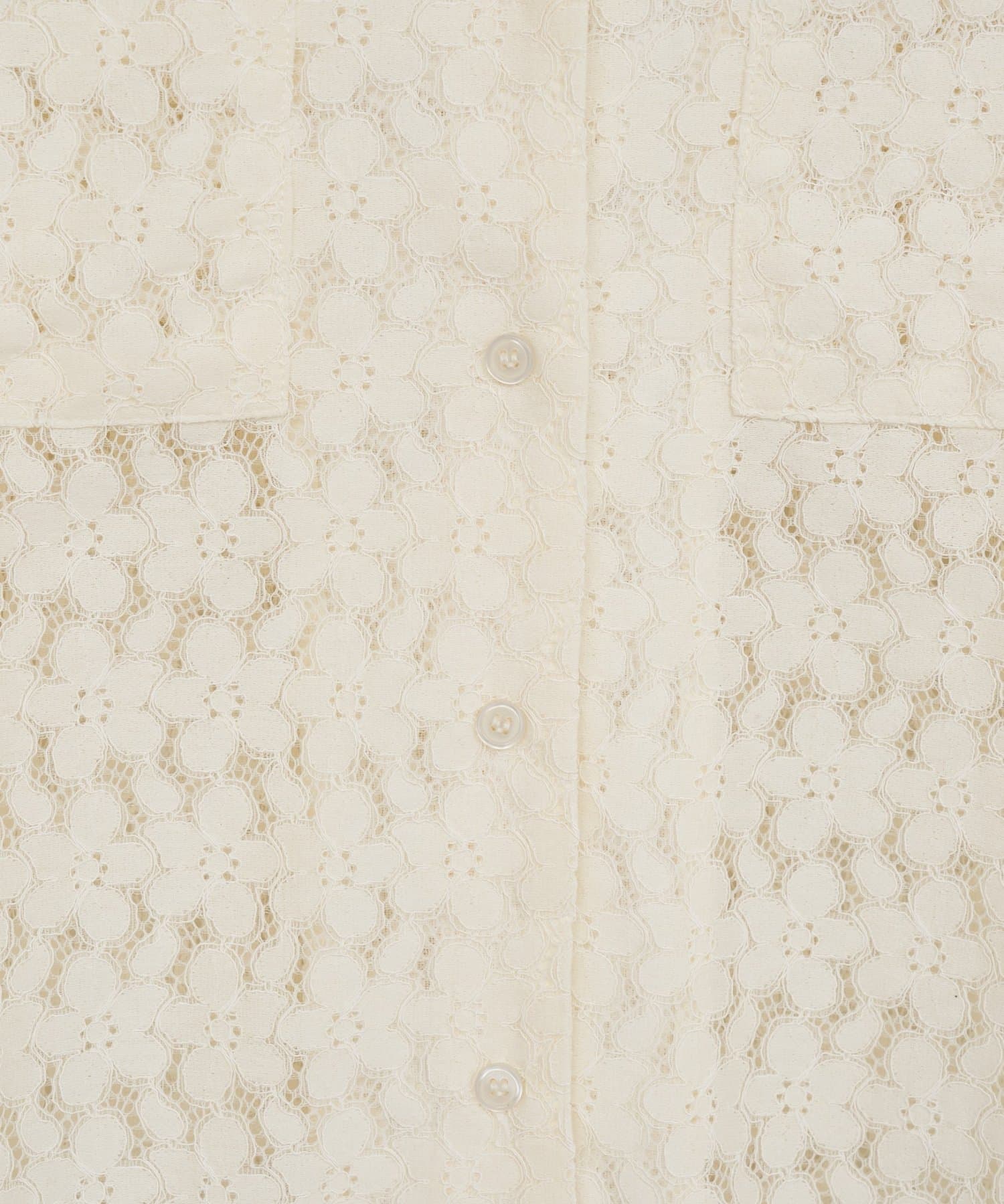 DISCOAT(ディスコート) 【WEB限定】開襟レースブラウス