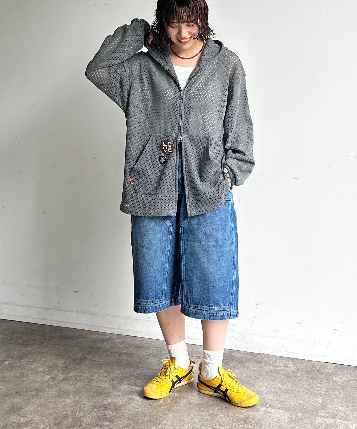 CPCM(シーピーシーエム) ダブルニーデニムクオーター