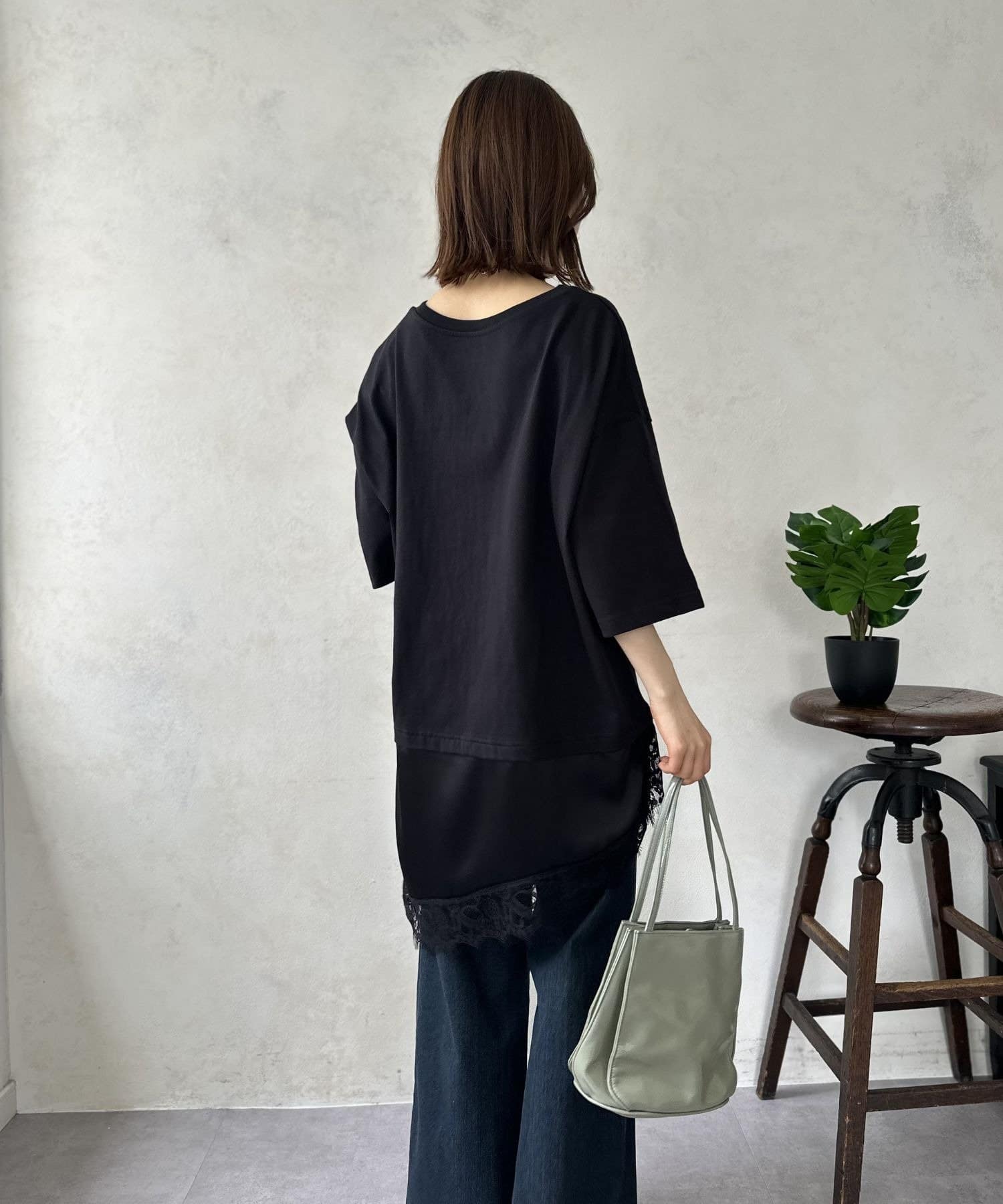 LOCUST(ローカスト) 【レイヤードアイテム】レースＴシャツ