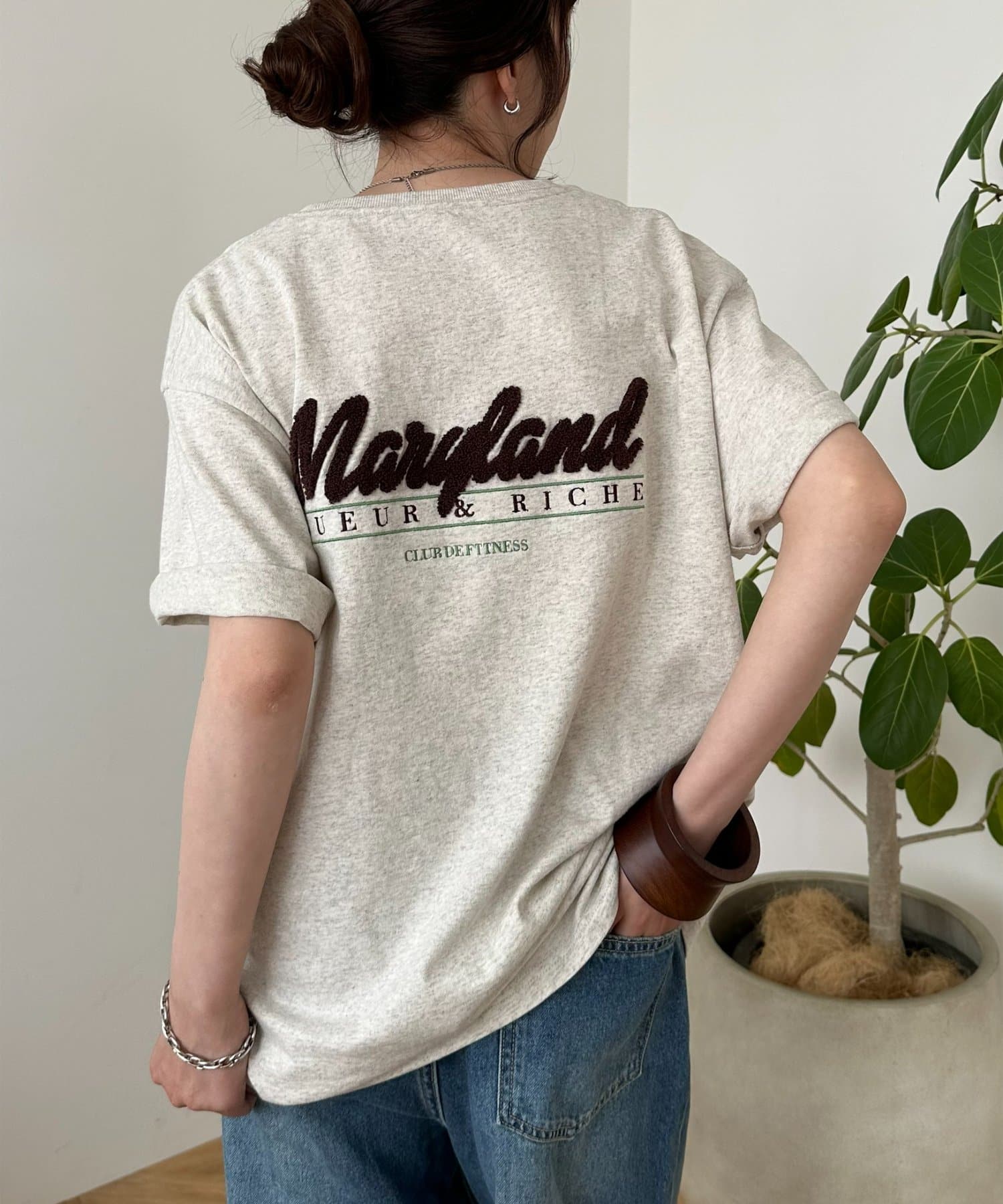 DISCOAT(ディスコート) 【Enlude】サガラ刺繍ロゴT《ユニセックス》