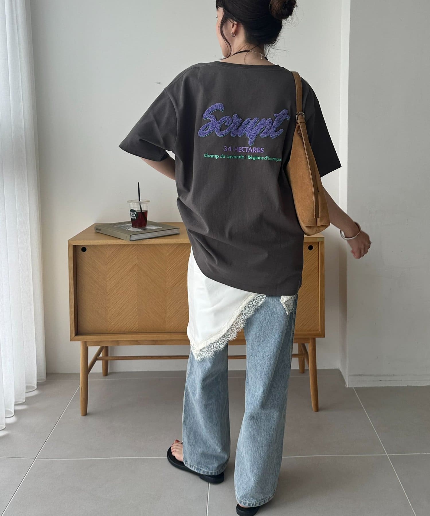 DISCOAT(ディスコート) 【Enlude】サガラ刺繍ロゴT《ユニセックス》