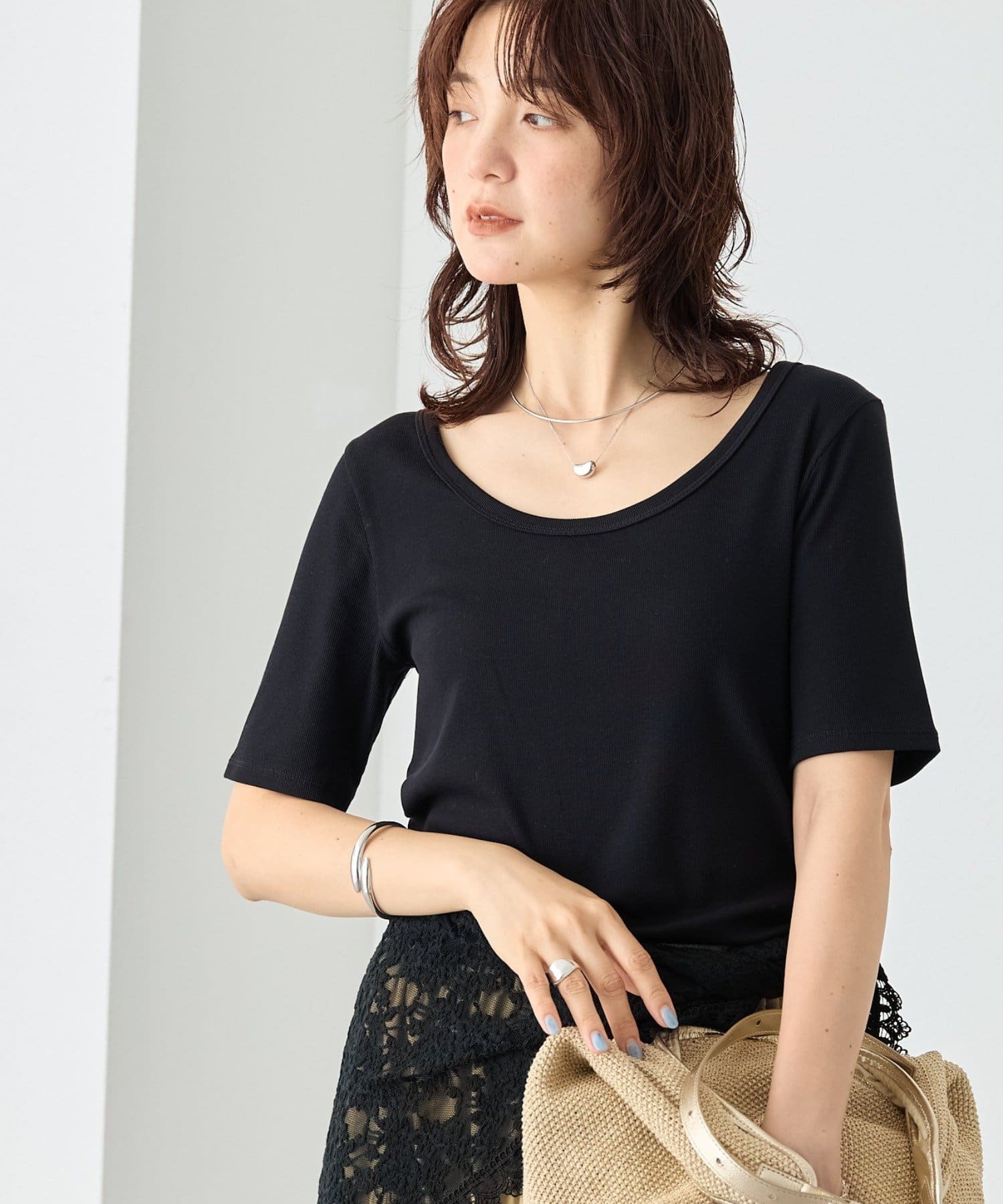 RIVE DROITE(リヴドロワ) 予約【すっきり見え】キュプラコットンテレコTee
