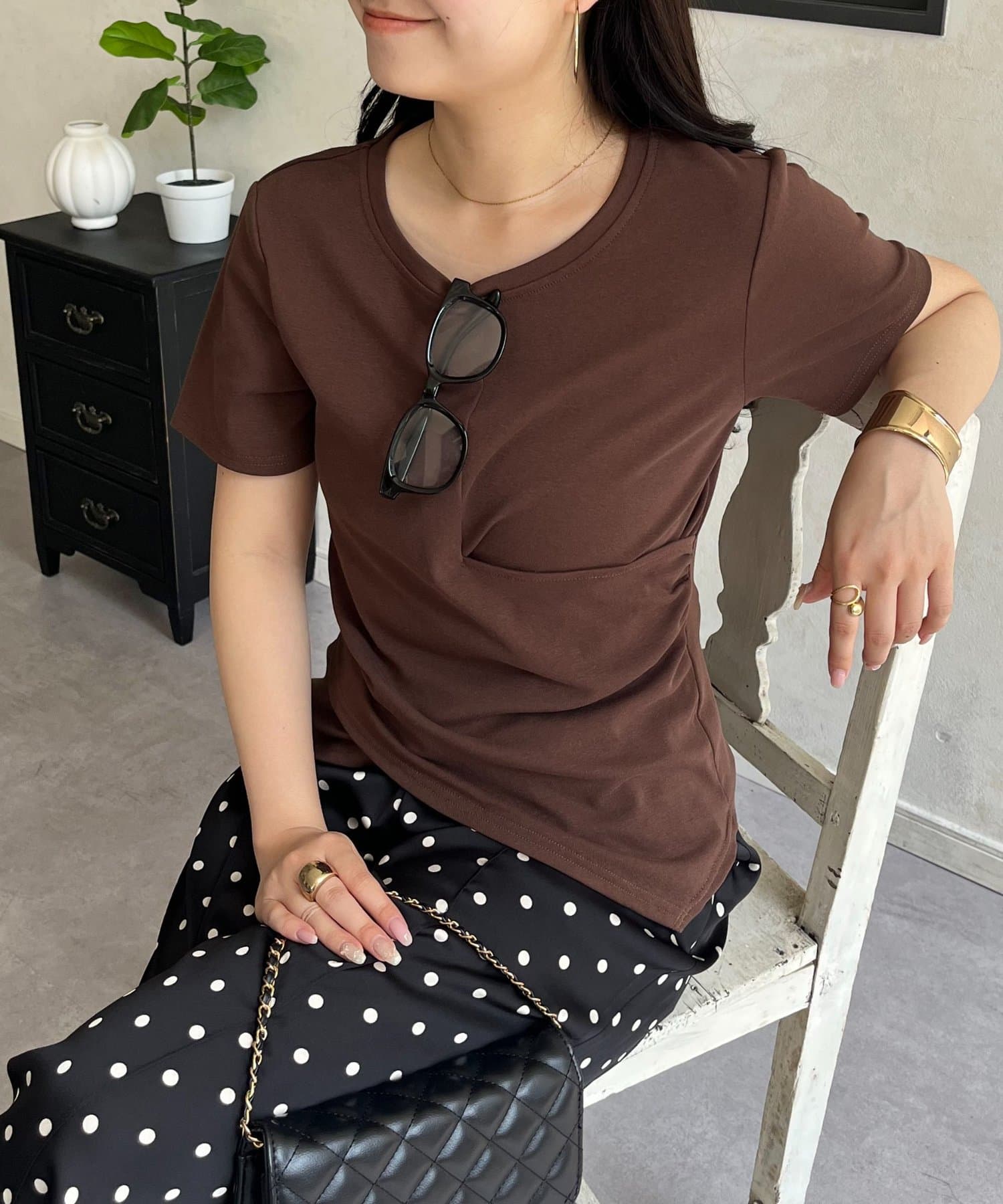 prose verse(プロズヴェール) ウエストクロスカシュクールTシャツ