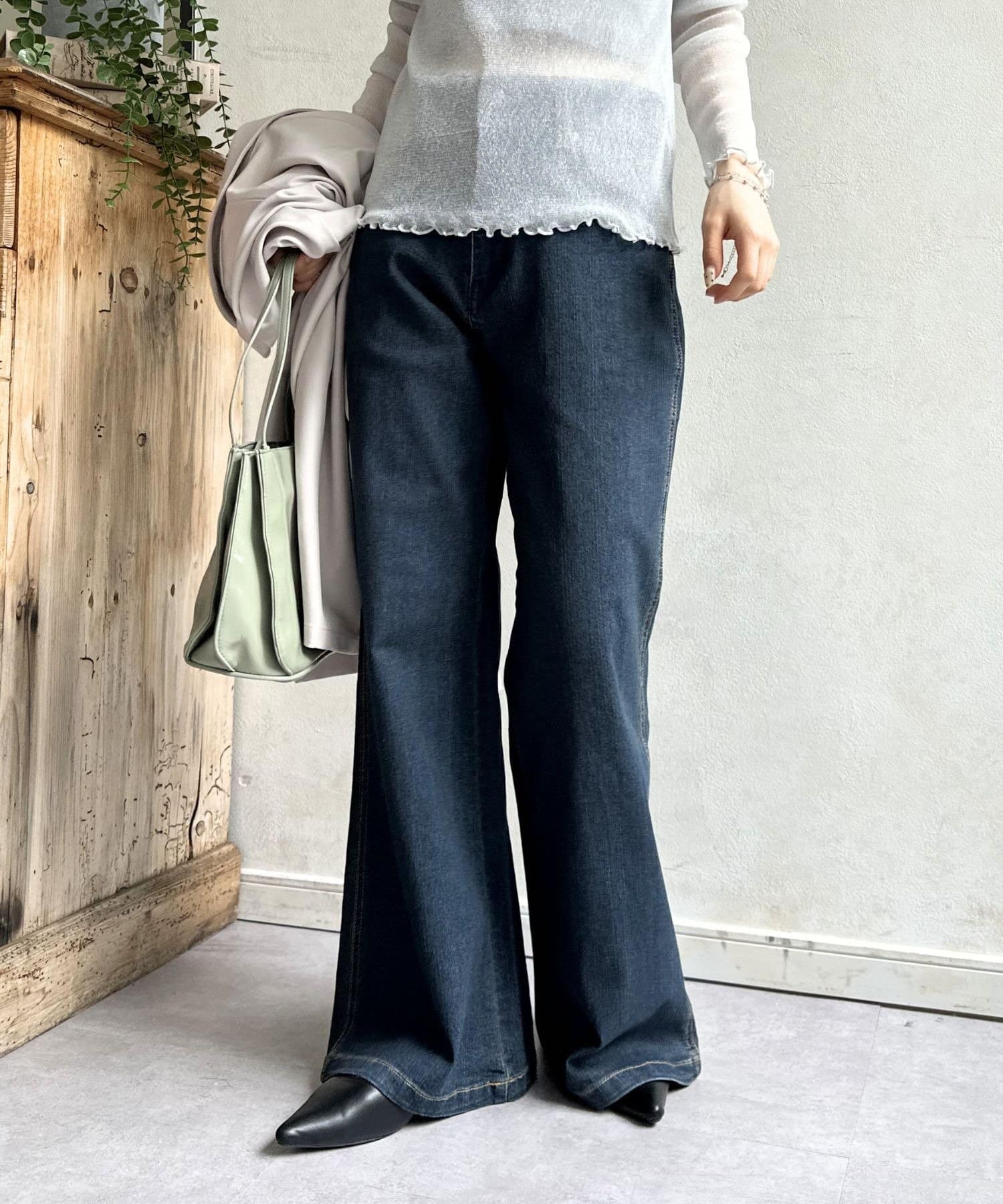 LOCUST(ローカスト) 【Wrangler】デニムフレアバギー