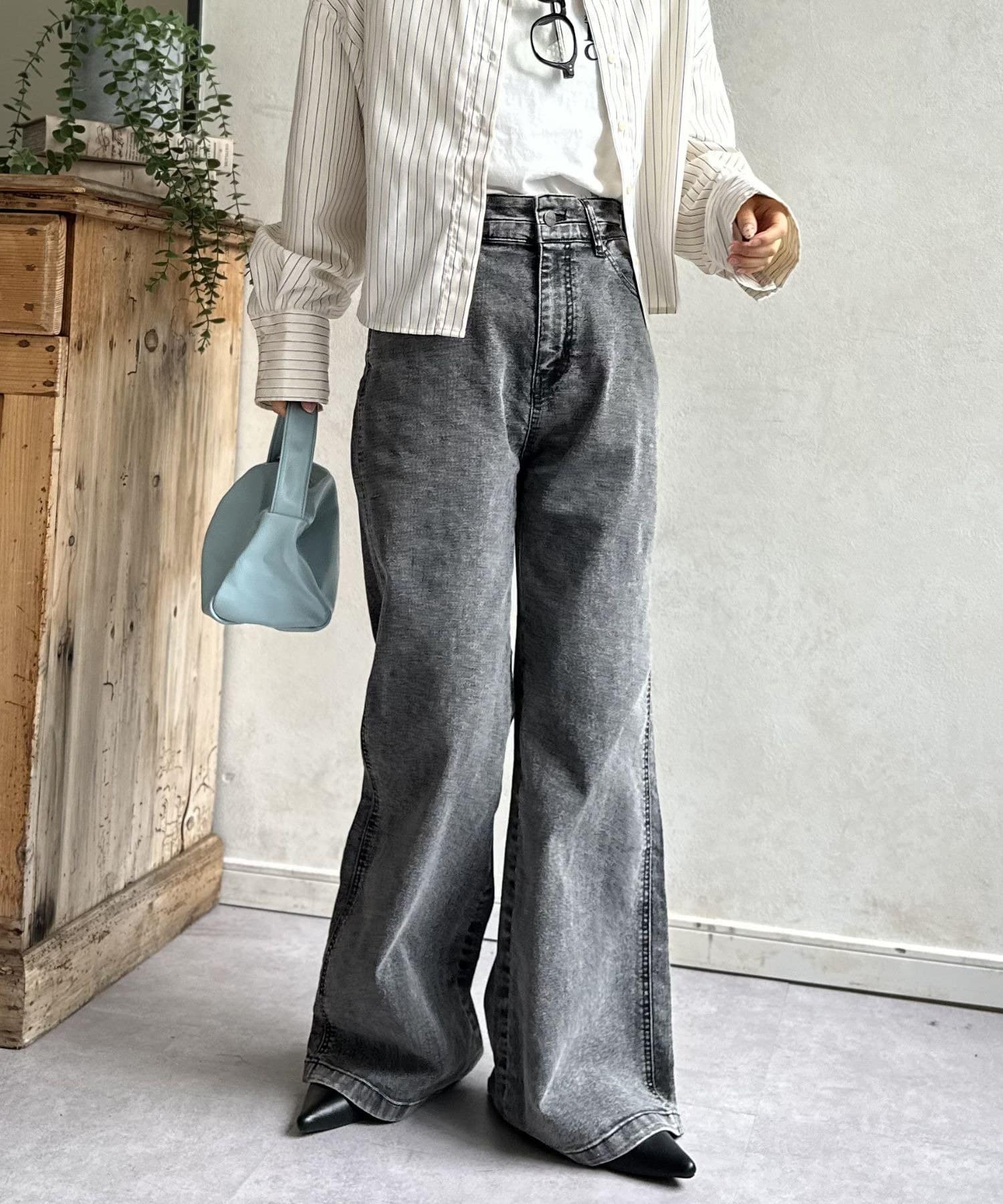 LOCUST(ローカスト) 【Wrangler】デニムフレアバギー