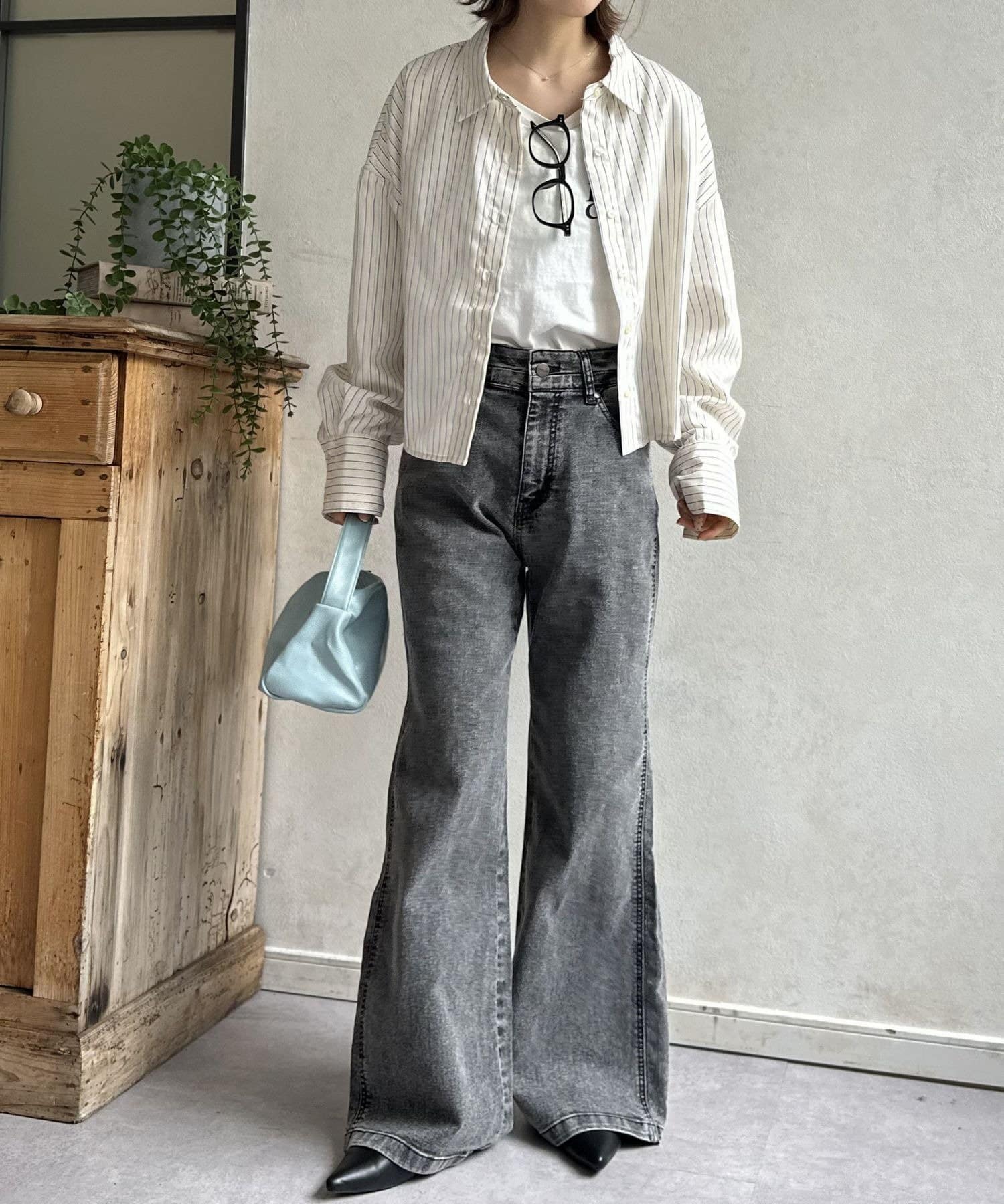 LOCUST(ローカスト) 【Wrangler】デニムフレアバギー