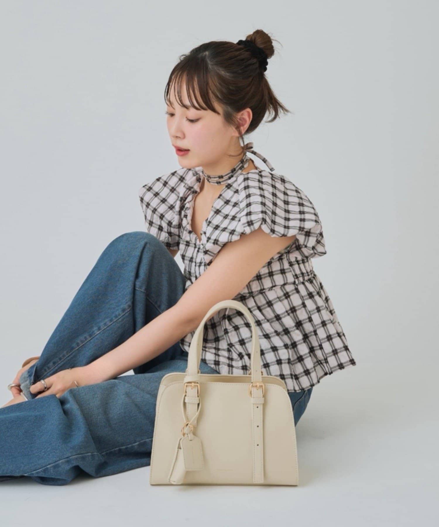 mystic(ミスティック) 《パルクローゼット限定！4/6(MON)12:00～予約スタート！》【@sktnnm企画】リップチャーム付きminiボストンBAG