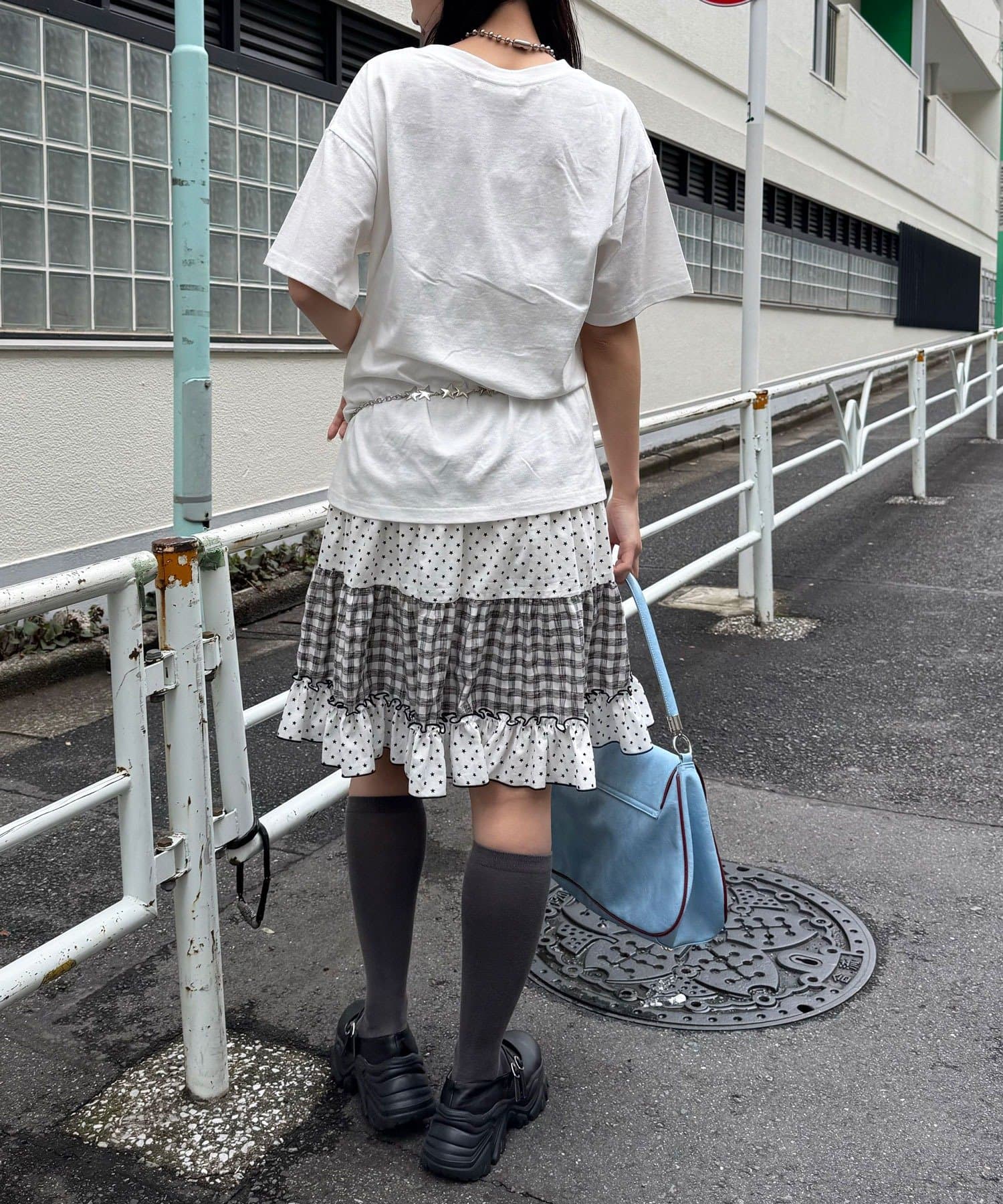CIAOPANIC(チャオパニック) スター＆缶バッジプリントTee