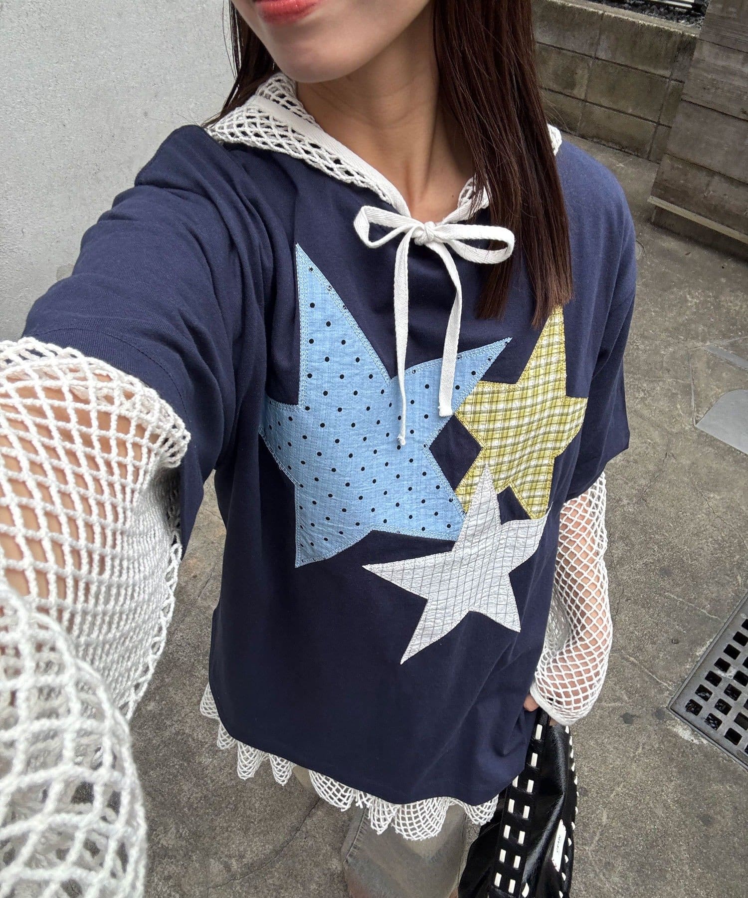 CIAOPANIC(チャオパニック) スターパッチワークTee