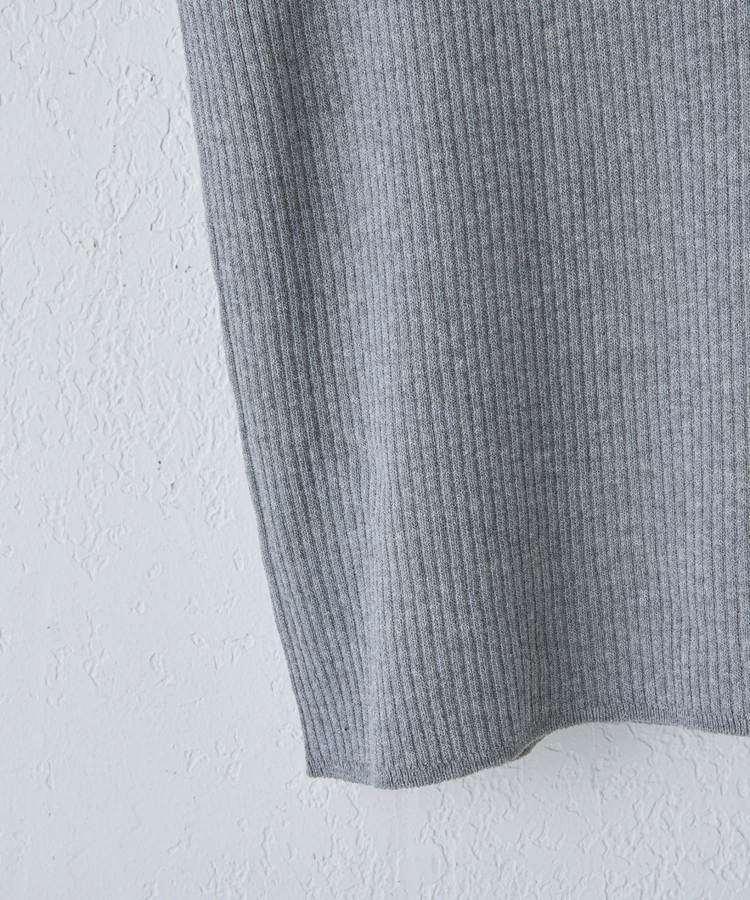 DISCOAT(ディスコート) ダブル衿配色ニットポロ