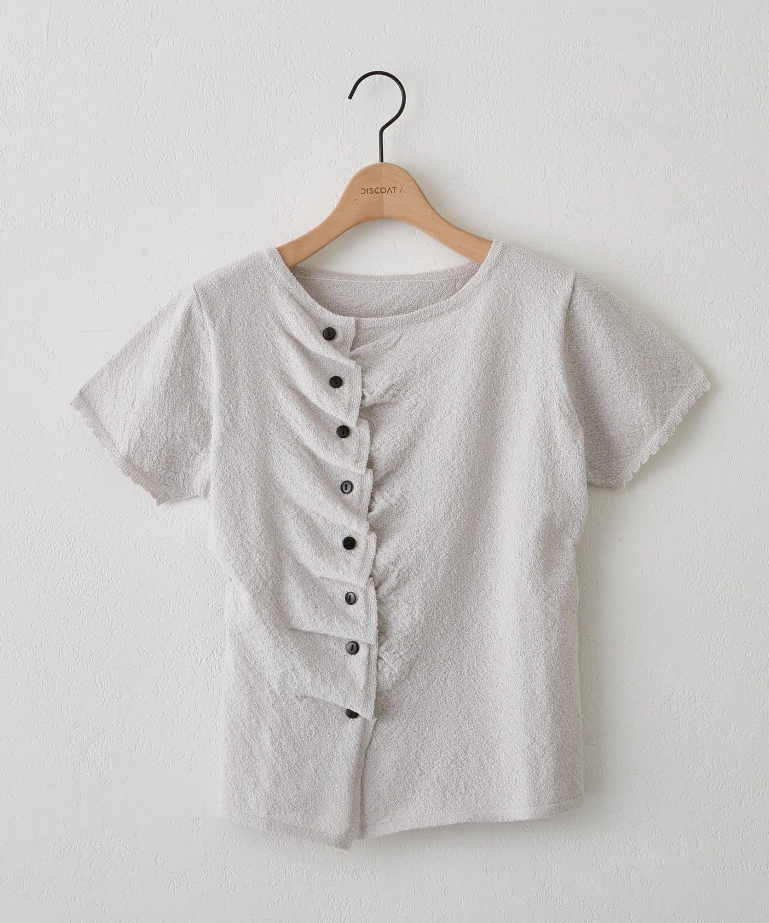 DISCOAT(ディスコート) 【umm.】ドレープ半袖カーディガン