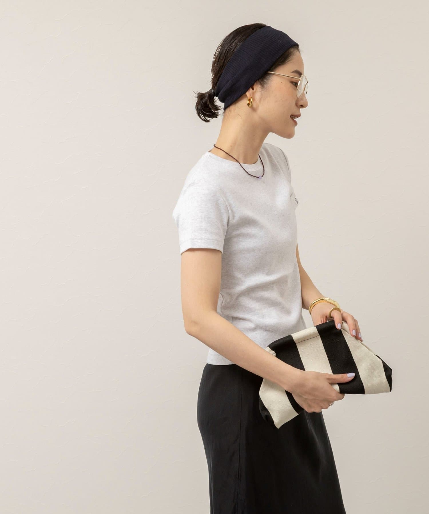 NOLLEY'S(ノーリーズ) 【MAQWEL/マクウェル】ウォッシャブルCOTTON RIB 半袖Tシャツ