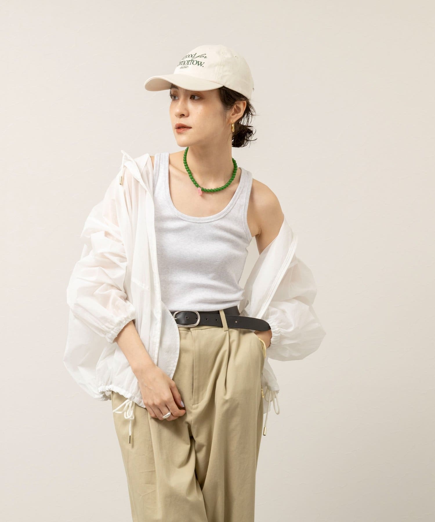 NOLLEY'S(ノーリーズ) 【MAQWEL/マクウェル】ウォッシャブルCOTTON RIB タンクトップ