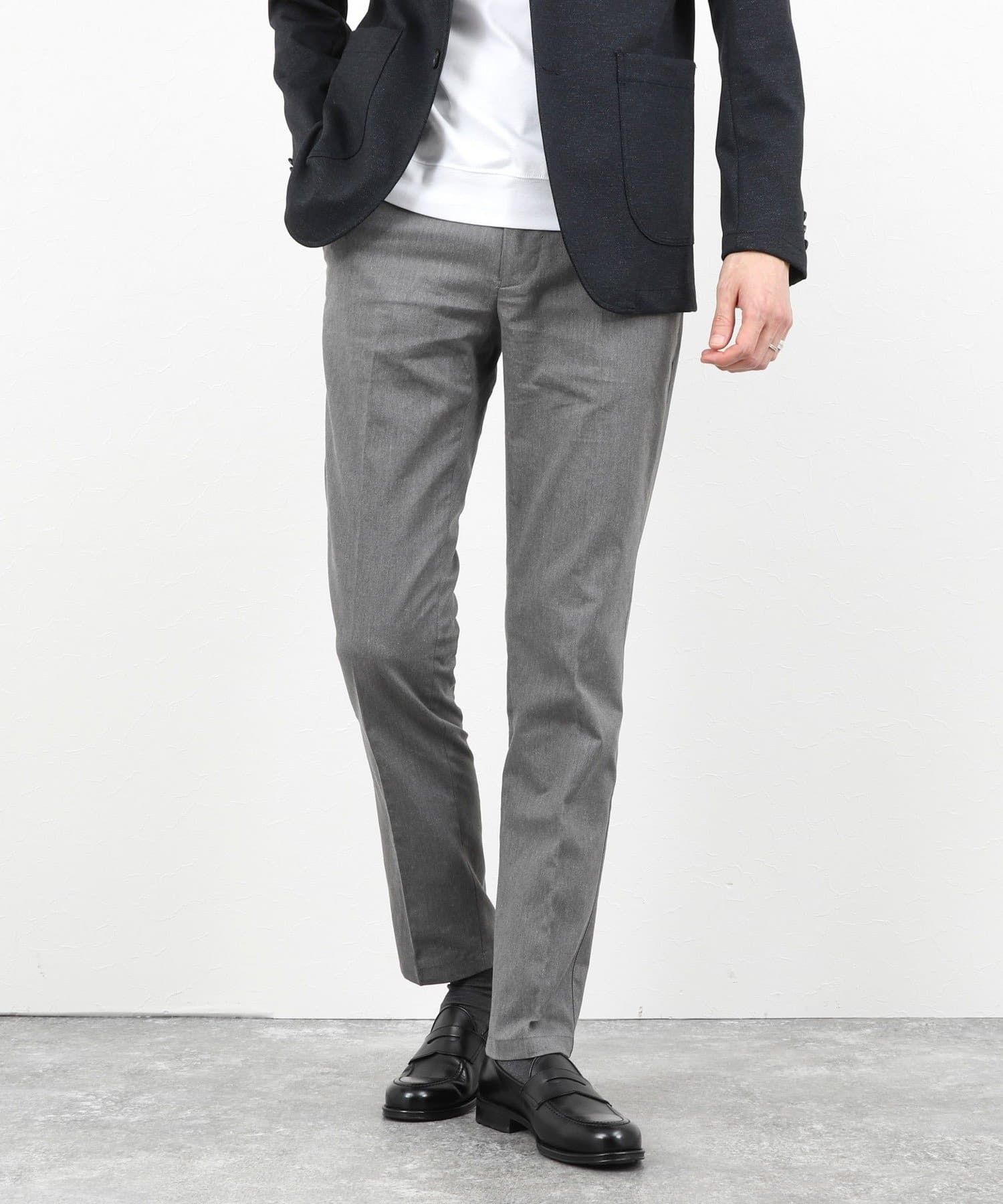 NOLLEY'S(ノーリーズ) 《ビジカジ対応》綿麻COOLMAX スリムフィットパンツ