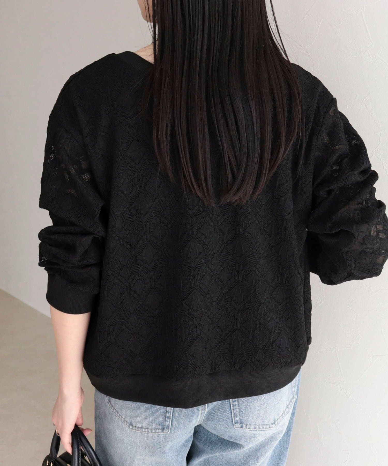 FREDY & GLOSTER(フレディ アンド グロスター) ストレッチレース2WAYプルオーバーカットソー