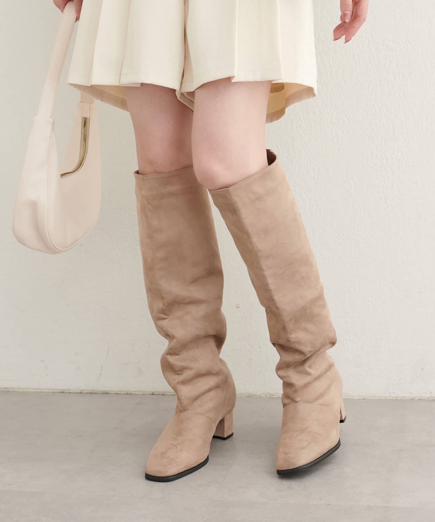 NICE CLAUP / OLIVE des OLIVE OUTLET(ナイスクラップ  / オリーブ デ オリーブ アウトレット) 【natural couture】スエードロングブーツ