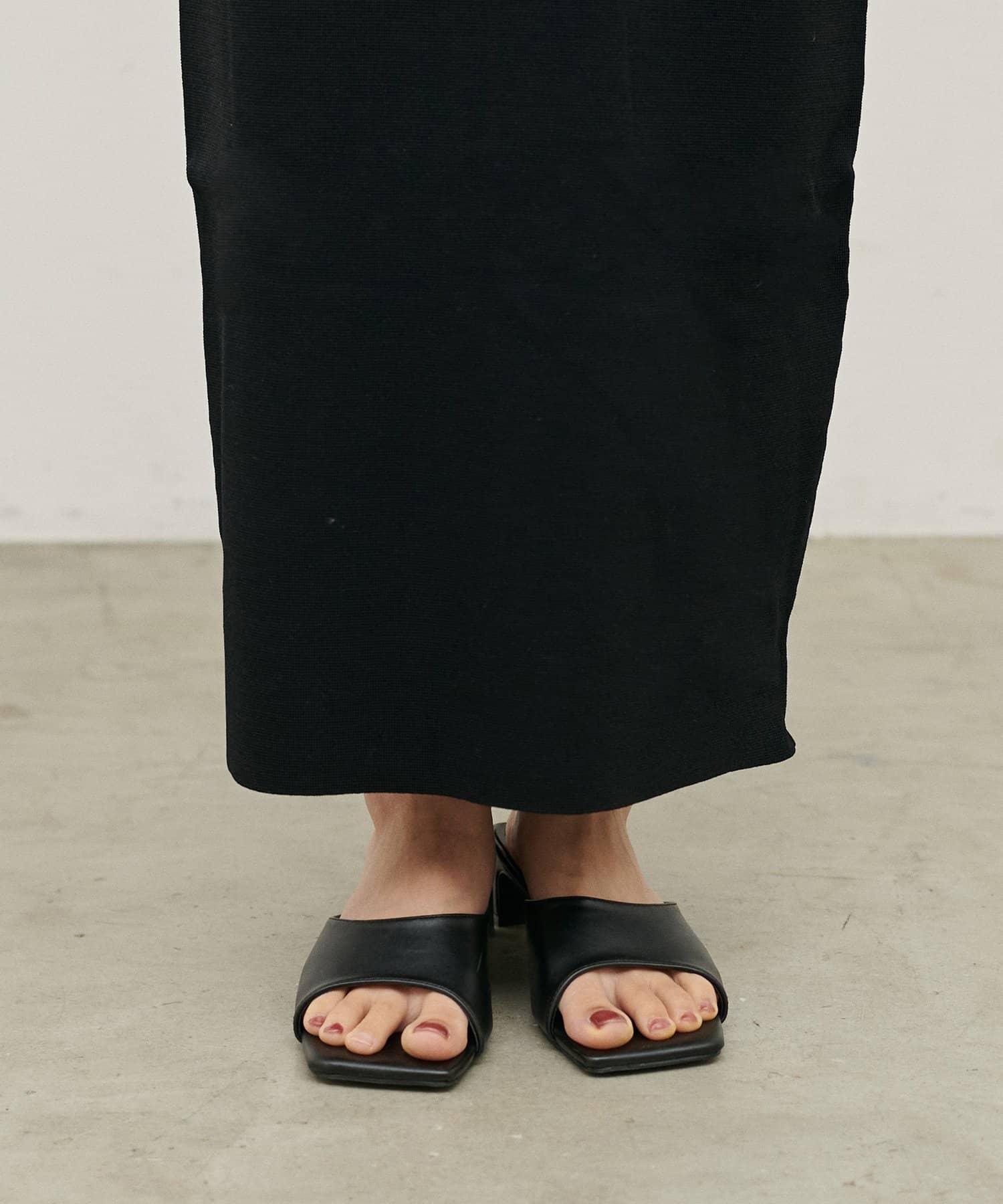 LARUTA(ラルータ) UV接触冷感シンプルIラインニットスカート