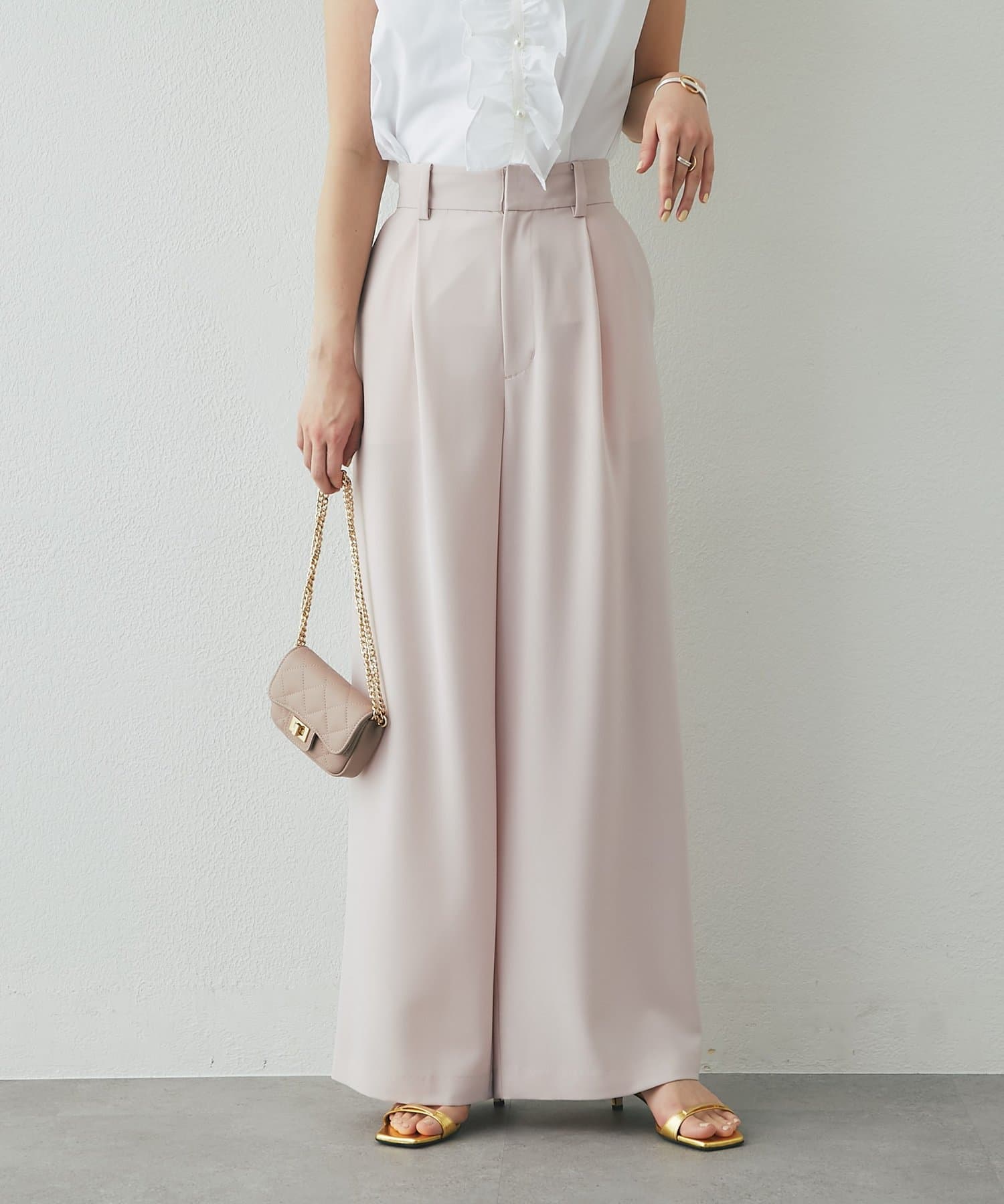 La boutique BonBon(ラブティックボンボン) ドライタッチワイドパンツ