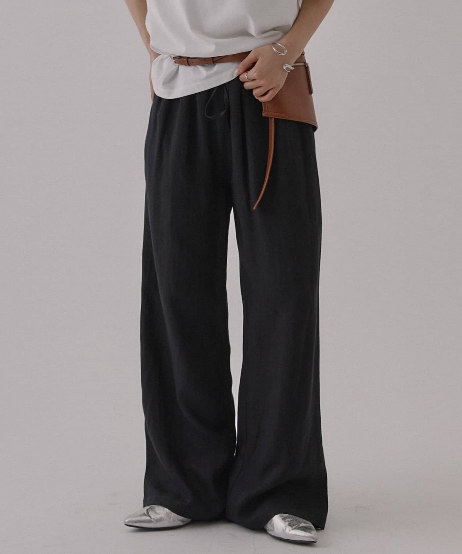 COLONY 2139(コロニー トゥーワンスリーナイン) 【接触冷感/セットアップ対応】リネンライクイージーパンツ