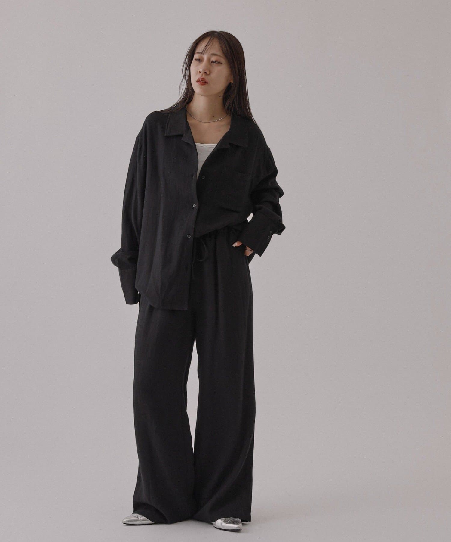 COLONY 2139(コロニー トゥーワンスリーナイン) 【接触冷感/セットアップ対応】リネンライクイージーパンツ