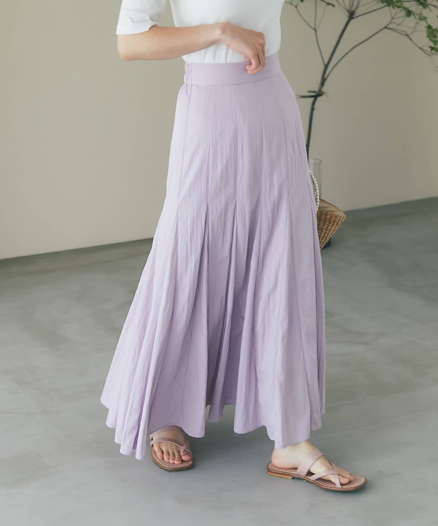 La boutique BonBon(ラブティックボンボン) 【6/23(火)0:00～新色予約開始！】レーヨンナイロンマチマーメイドスカート