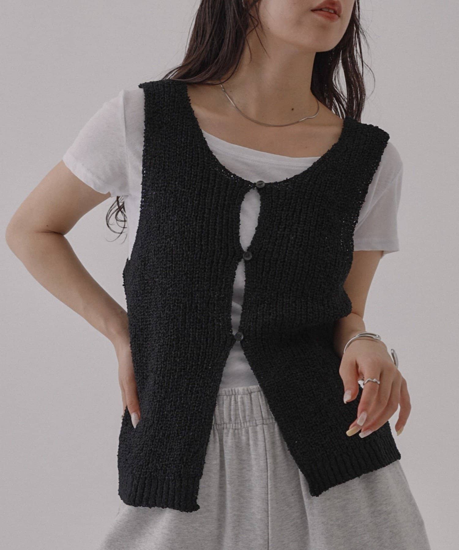 COLONY 2139(コロニー トゥーワンスリーナイン) 2WAYノースリニットベスト