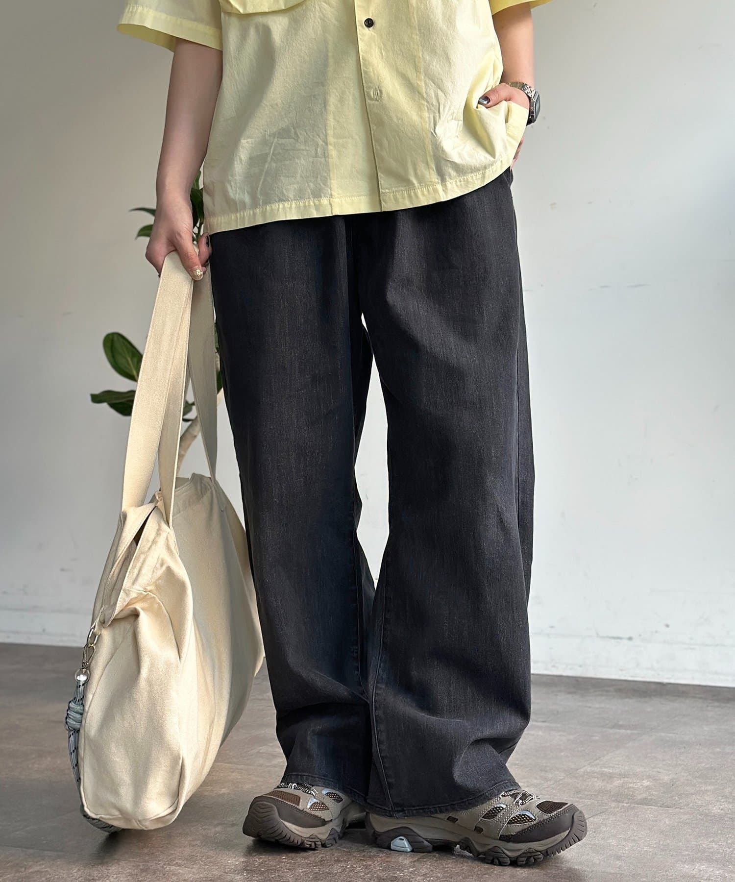 CPCM(シーピーシーエム) 【COOLMAX®】タックワイドデニム