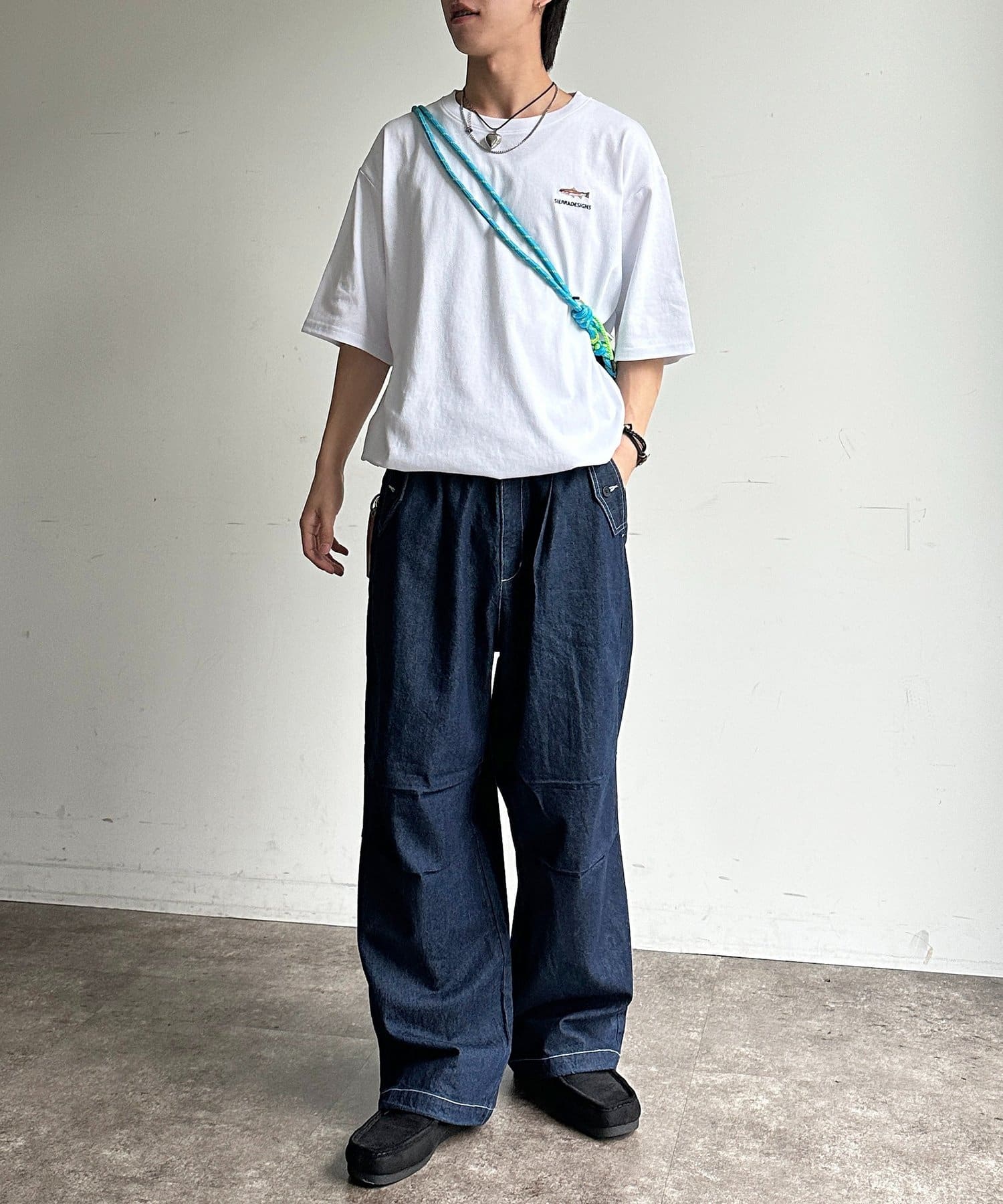 CPCM(シーピーシーエム) 綿麻ニータックパンツ